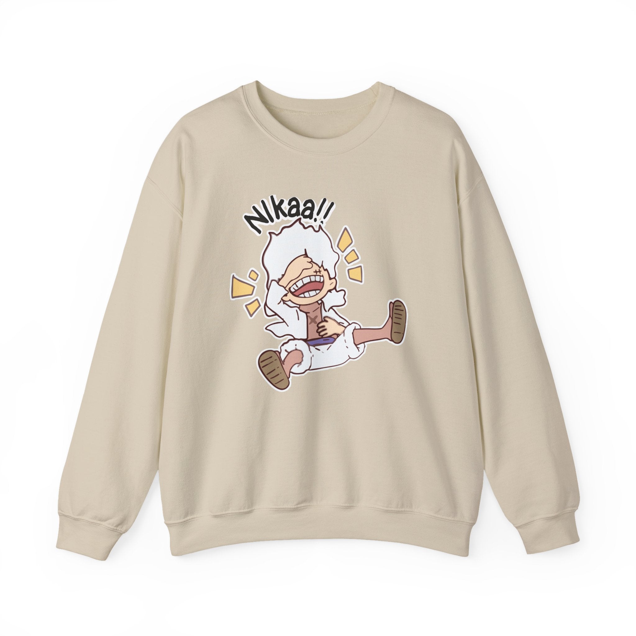 Nikaaa! Cartoon Laugh Crewneck Sweatshirt