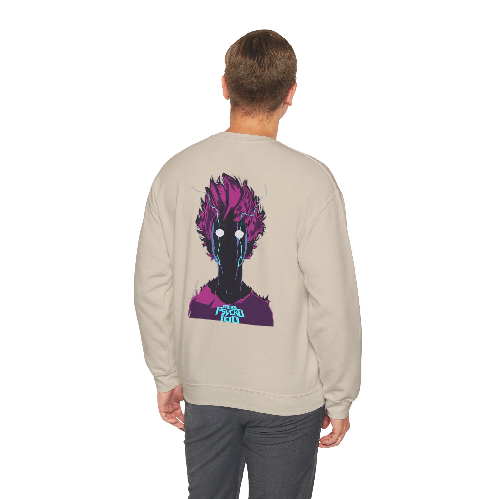 Psycho 100 Crewneck Sweatshirt – Anime Dark Silhouette Graphic