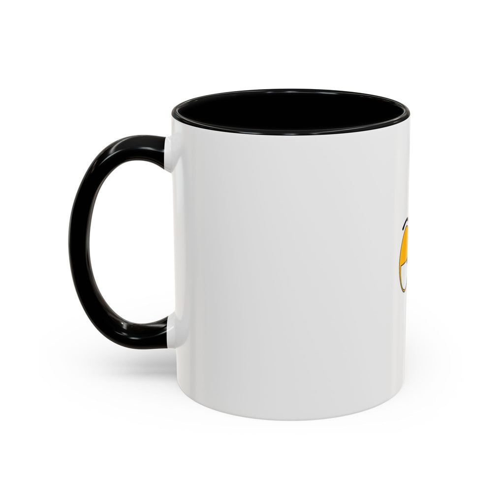 Skeptical Eyes Accent Coffee Mug - Funny Rolling Eyes Emoji Mug