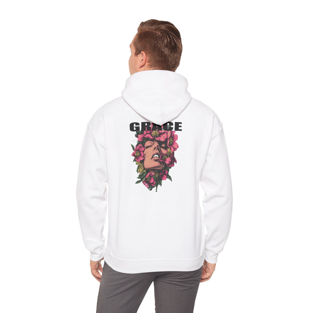 Grace Floral Hoodie - Women's Aesthetic Flower Face Pullover