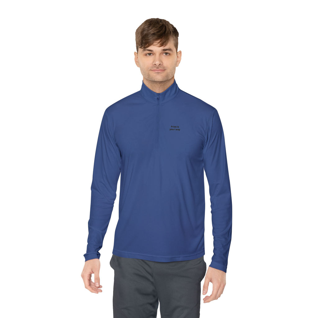 Quarter-Zip Pullover - Custom Text or Logo | Personalize Your Own Chest Print