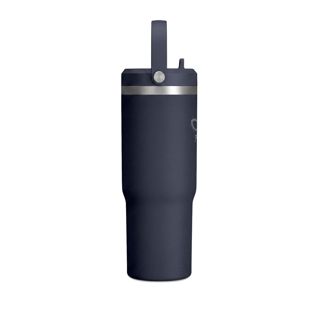 Nomad 32oz Tumbler — Matte Black 'PPT%' Minimalist Travel Mug with Sunglasses Icon