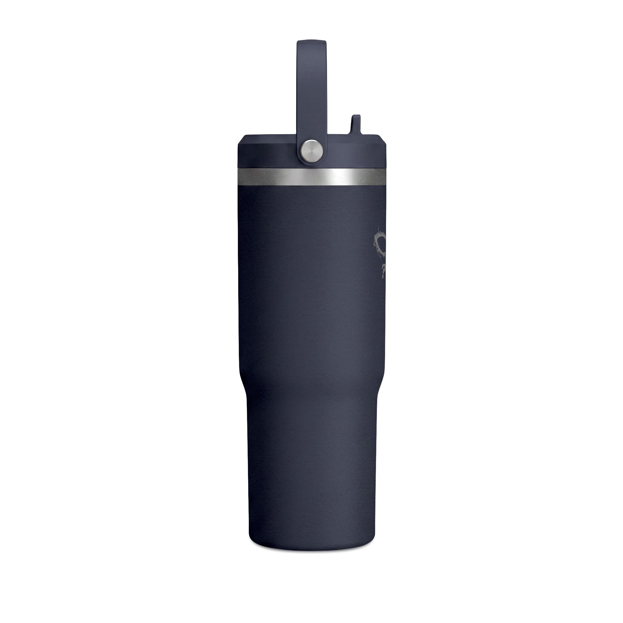 Nomad 32oz Tumbler — Matte Black 'PPT%' Minimalist Travel Mug with Sunglasses Icon