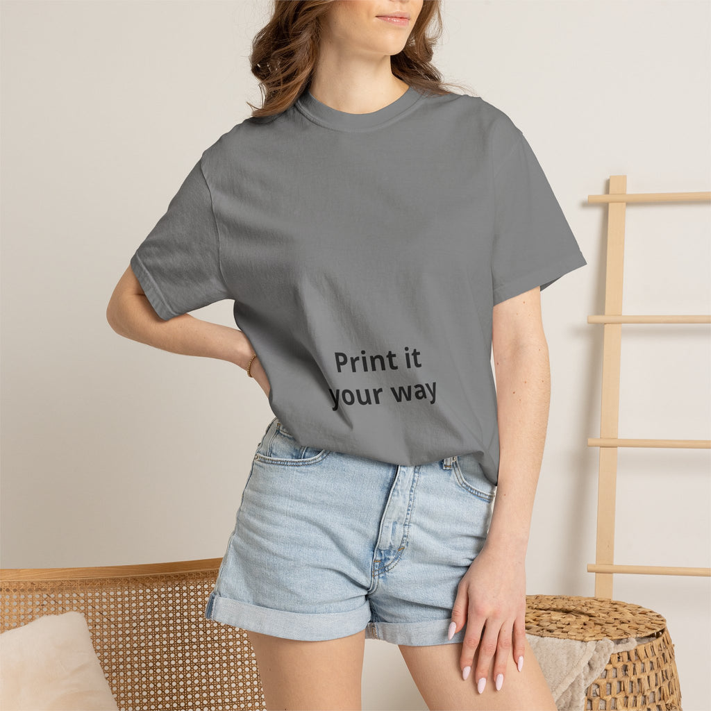 Custom Garment-Dyed T-Shirt - Personalize Your Own Text, Photo or Design | Print It Your Way