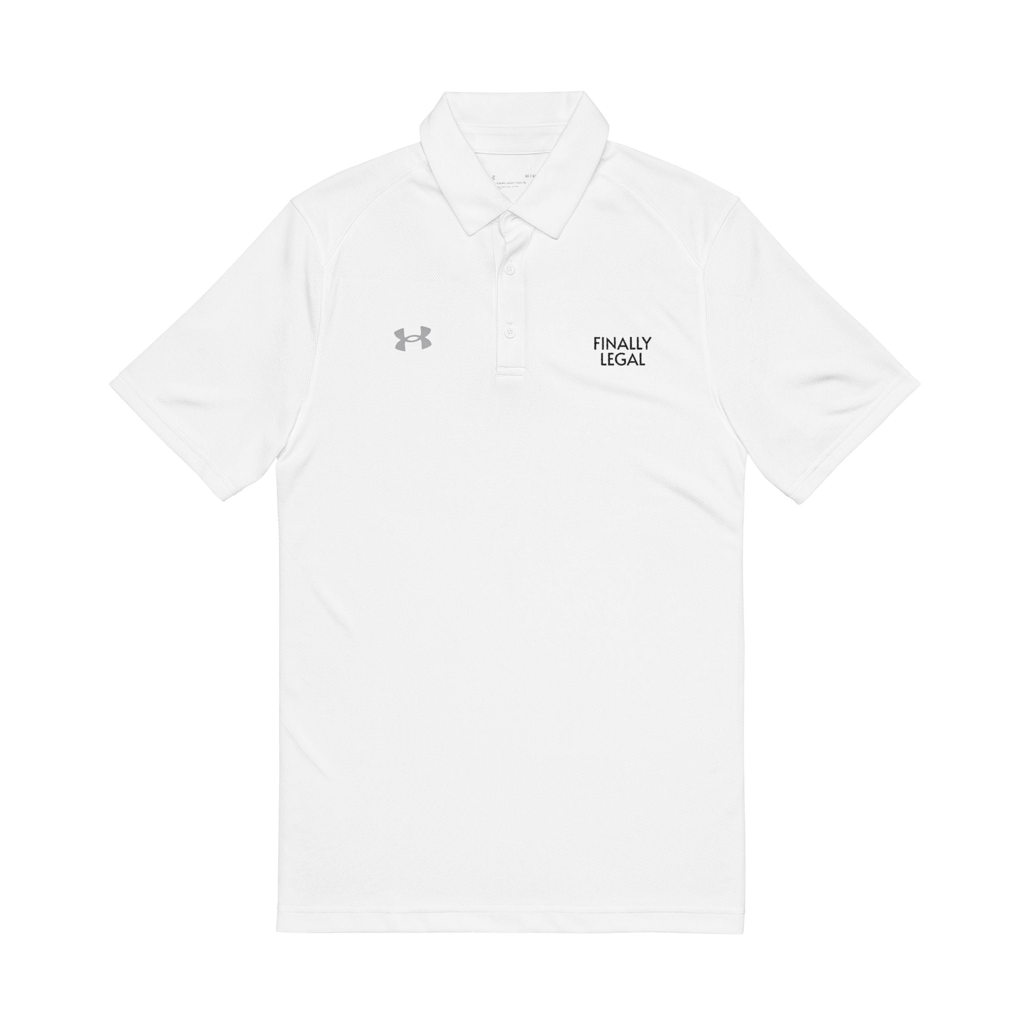Embroidered 'Finally Legal' Men's Polo Shirt - Performance Golf/Work Polo