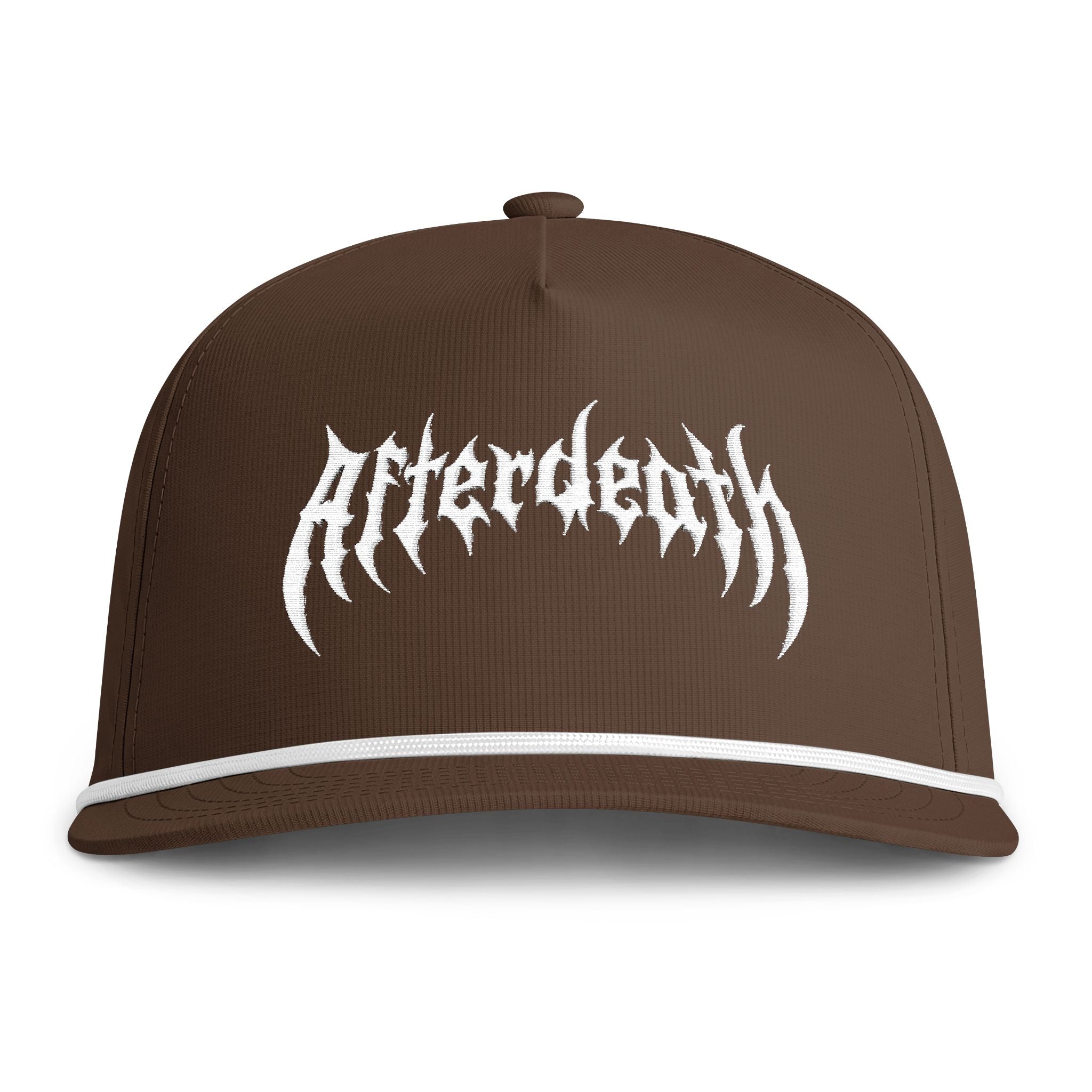Rope Cap - 'Afterdeath' Distressed Metal Logo Trucker Hat