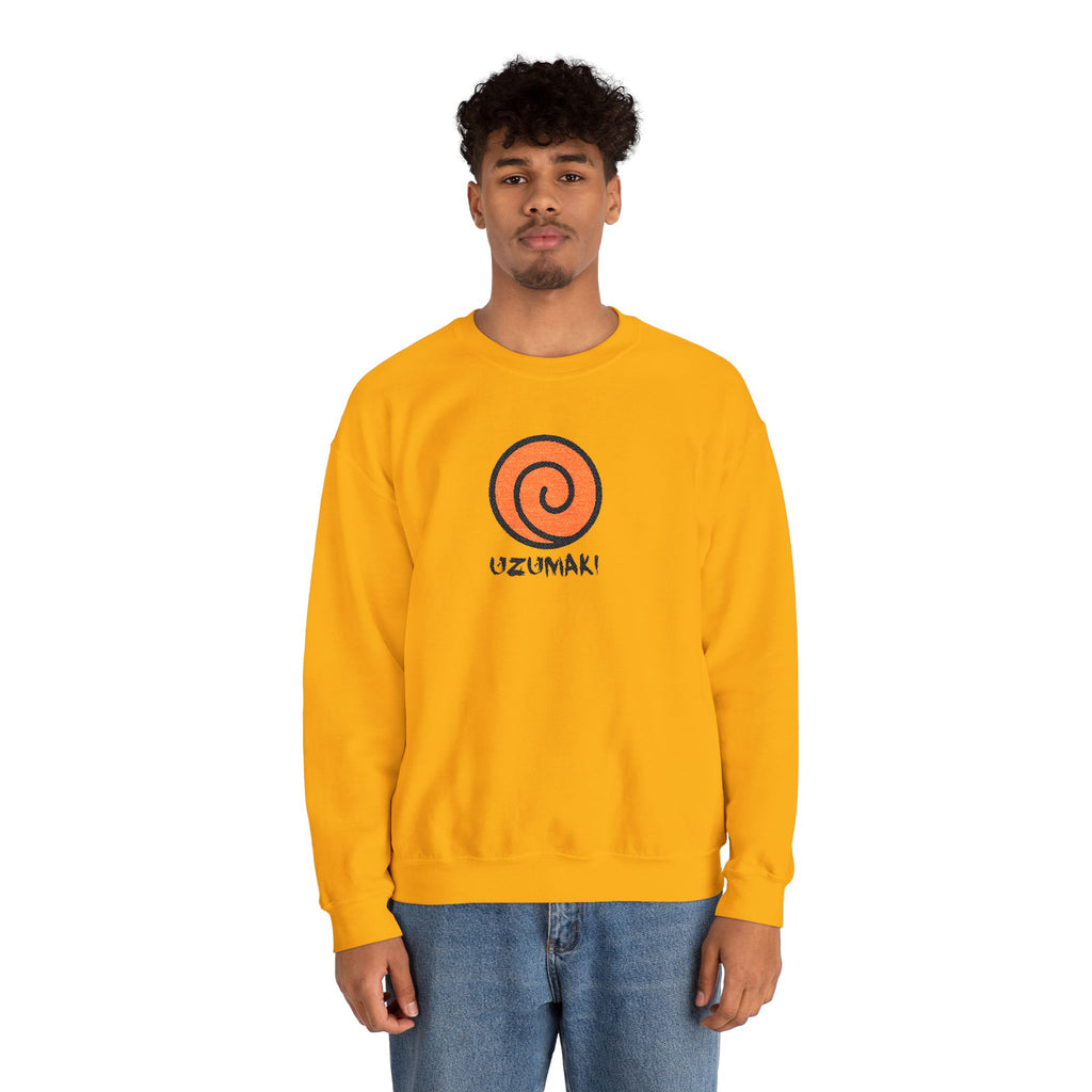 Uzumaki Spiral Crewneck Sweatshirt - Cute Anime-Inspired Logo Crew
