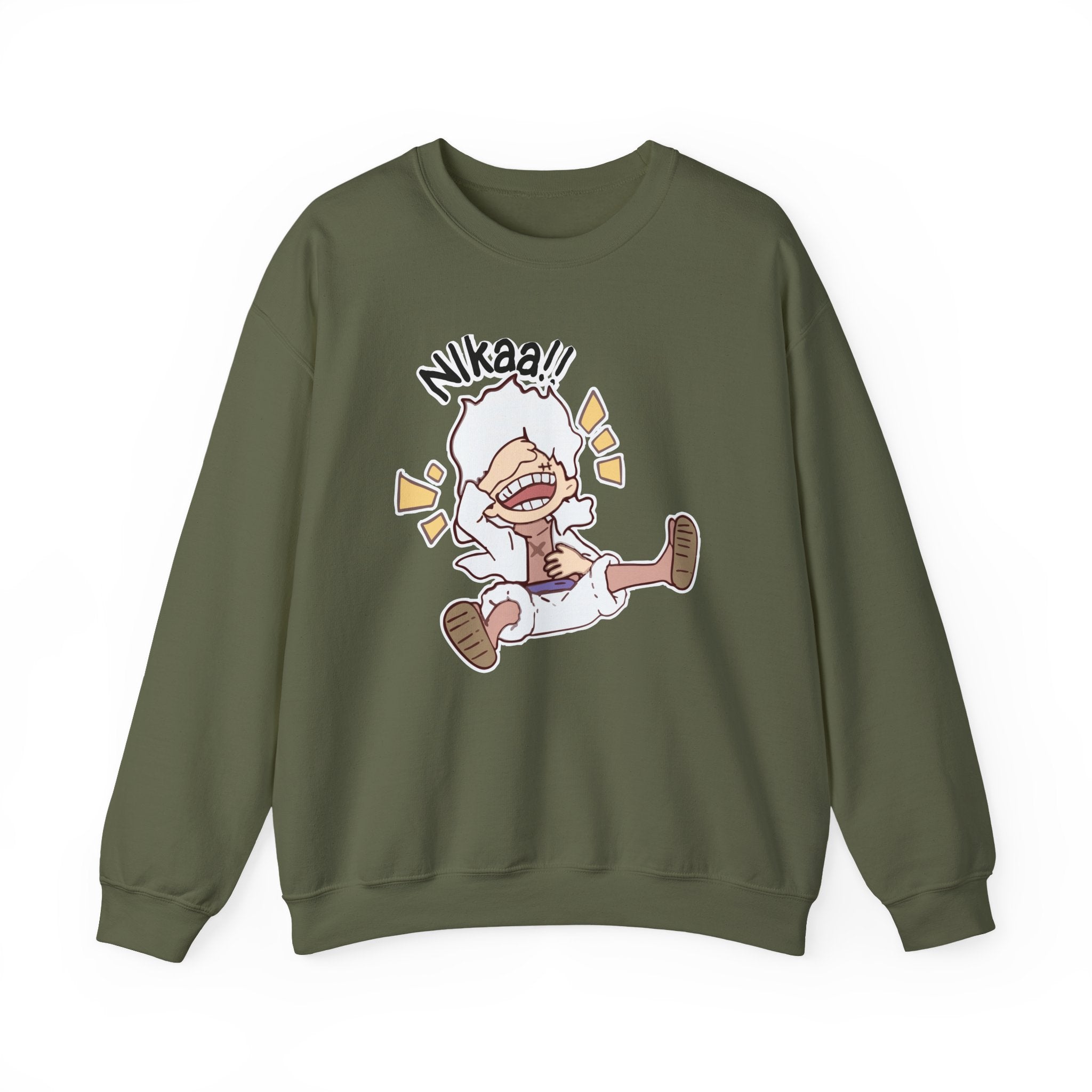 Nikaaa! Cartoon Laugh Crewneck Sweatshirt