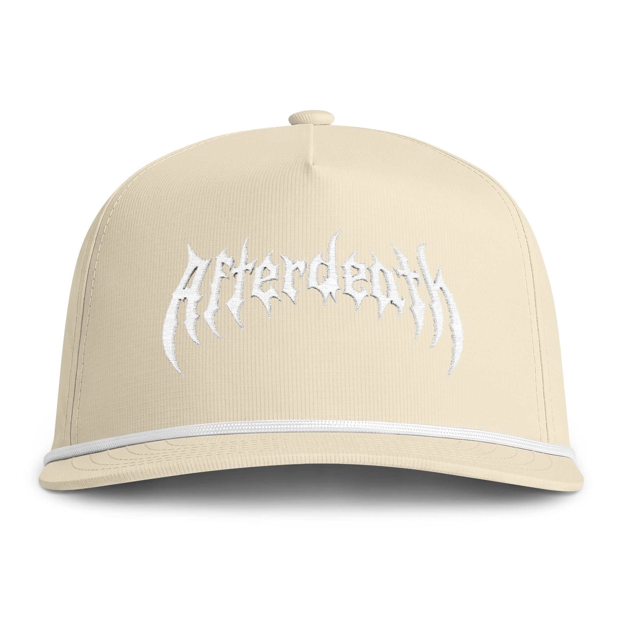Rope Cap - 'Afterdeath' Distressed Metal Logo Trucker Hat