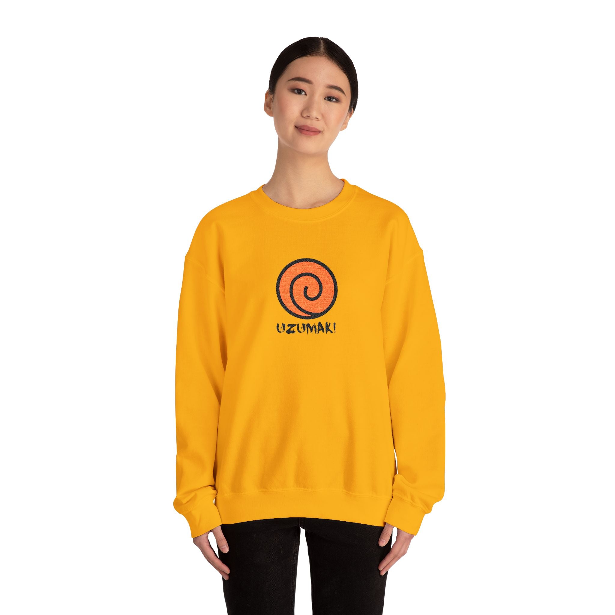 Uzumaki Spiral Crewneck Sweatshirt - Cute Anime-Inspired Logo Crew