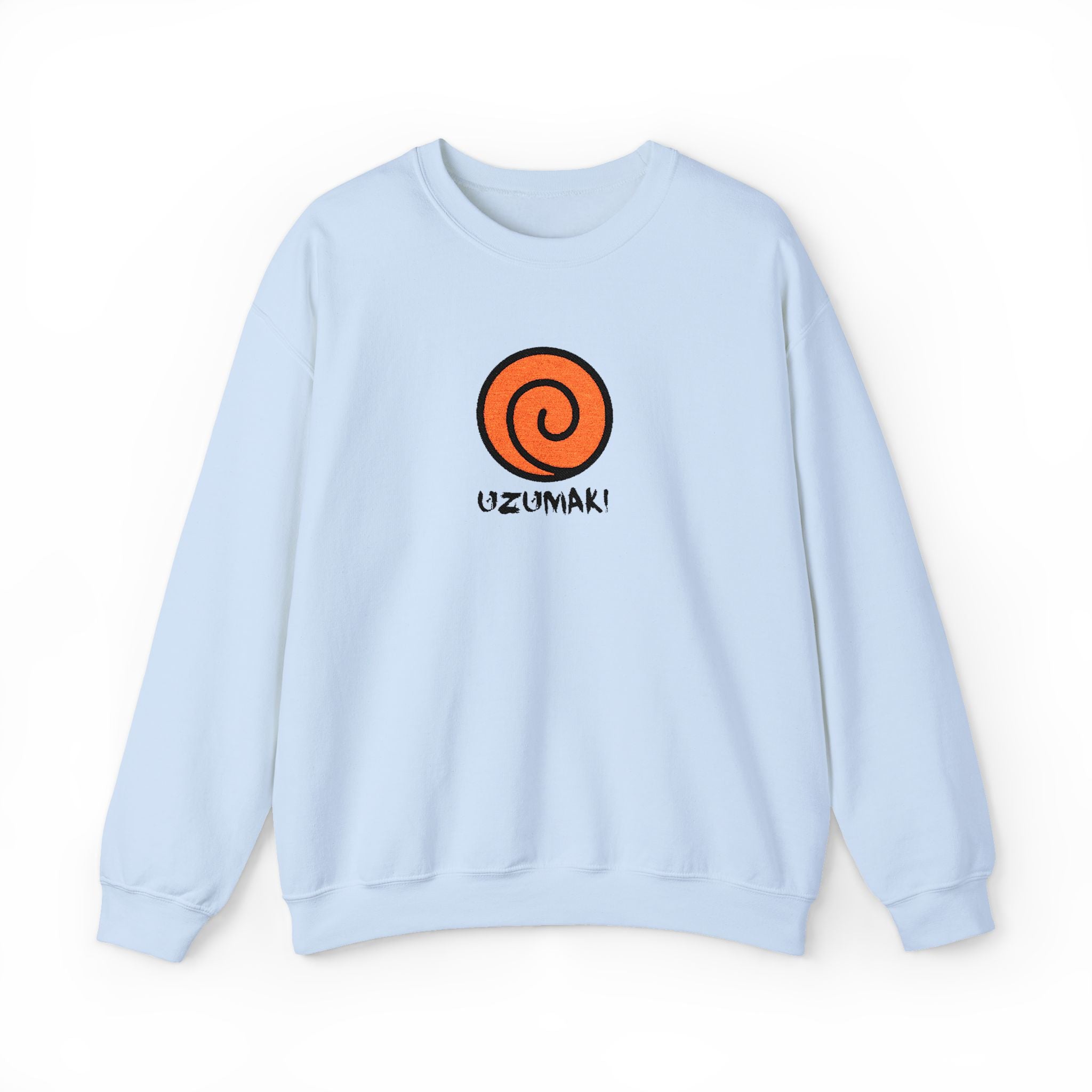 Uzumaki Spiral Crewneck Sweatshirt - Cute Anime-Inspired Logo Crew