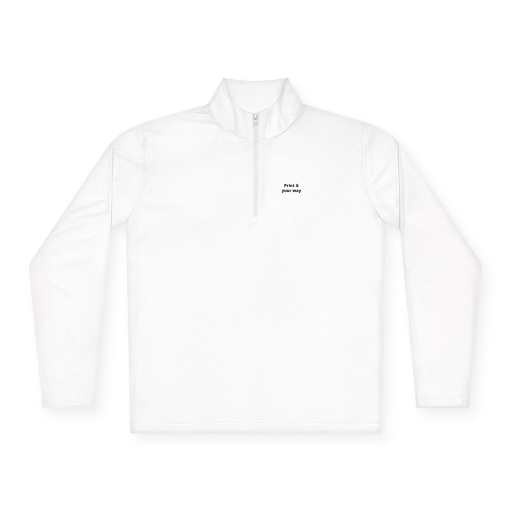 Quarter-Zip Pullover - Custom Text or Logo | Personalize Your Own Chest Print