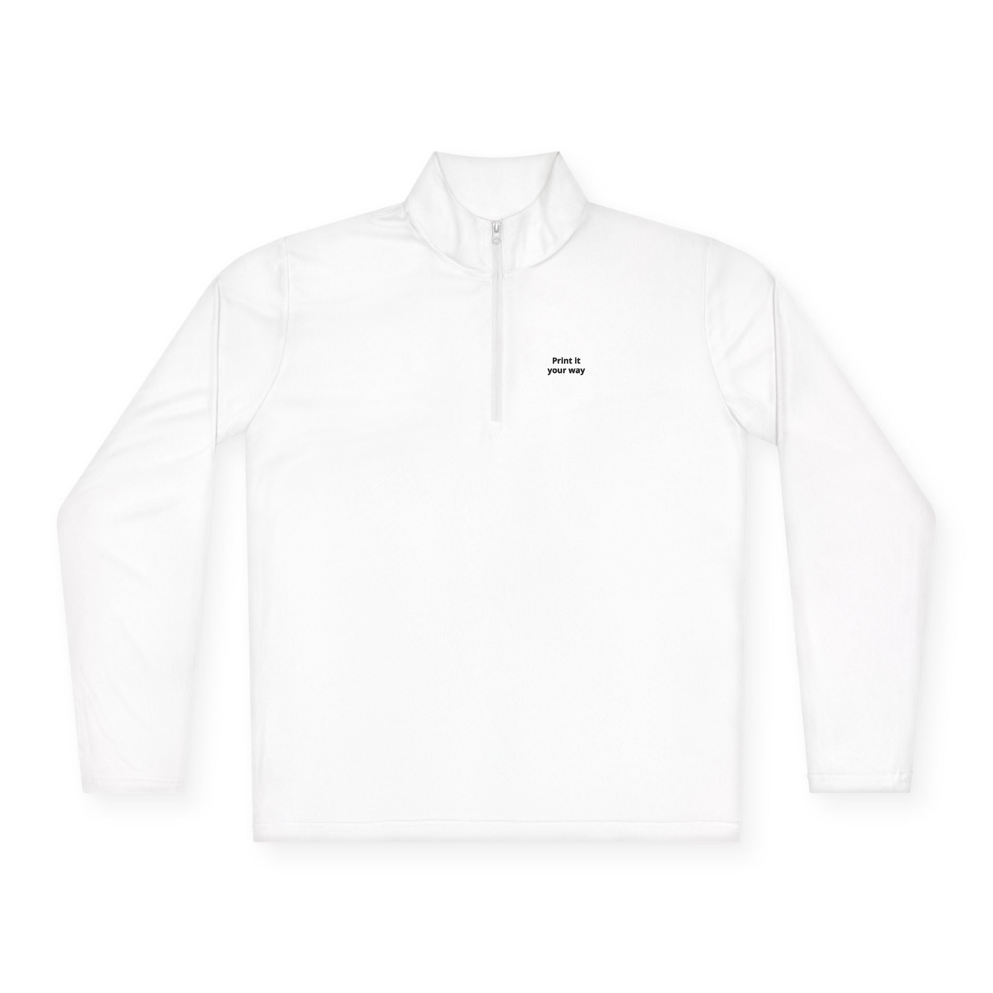 Quarter-Zip Pullover - Custom Text or Logo | Personalize Your Own Chest Print