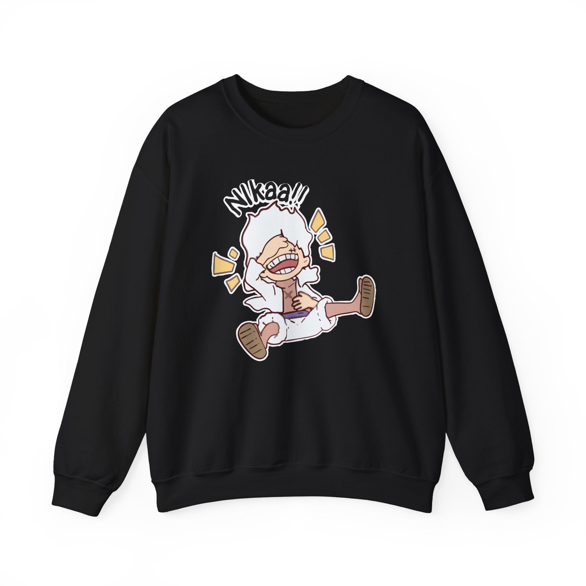 Nikaaa! Cartoon Laugh Crewneck Sweatshirt