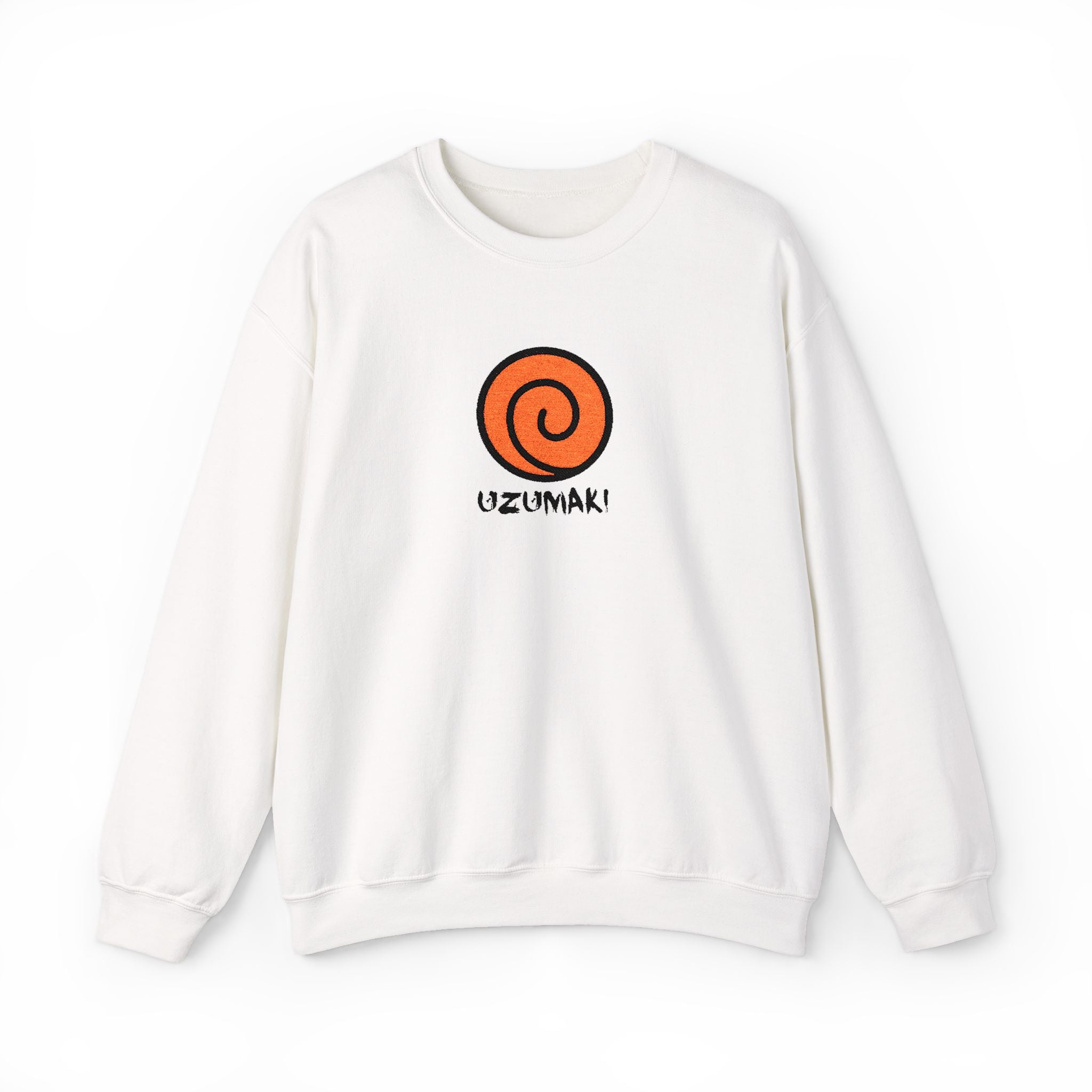 Uzumaki Spiral Crewneck Sweatshirt - Cute Anime-Inspired Logo Crew