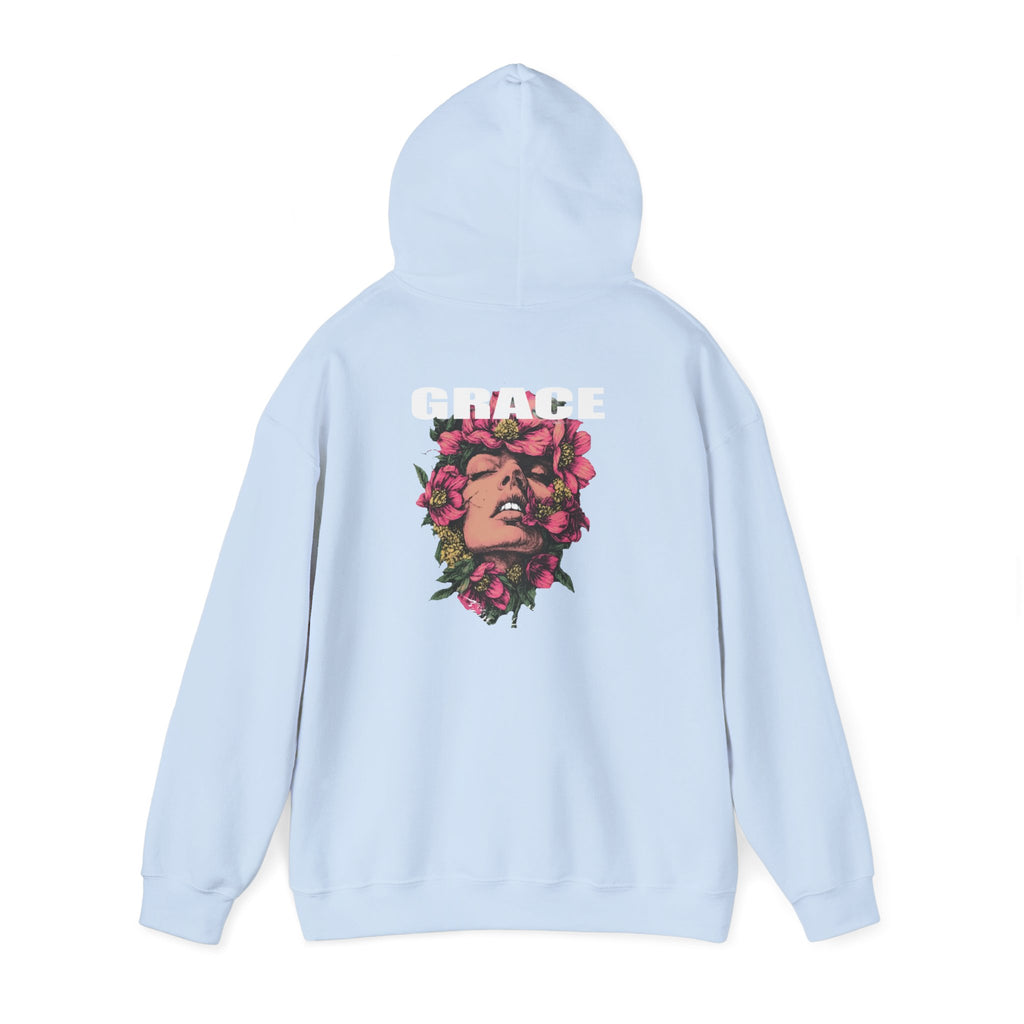 Grace Floral Hoodie - Women's Aesthetic Flower Face Pullover
