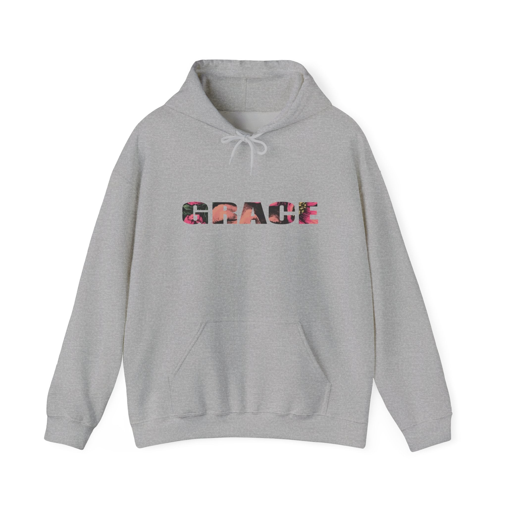 Grace Floral Hoodie - Women's Aesthetic Flower Face Pullover