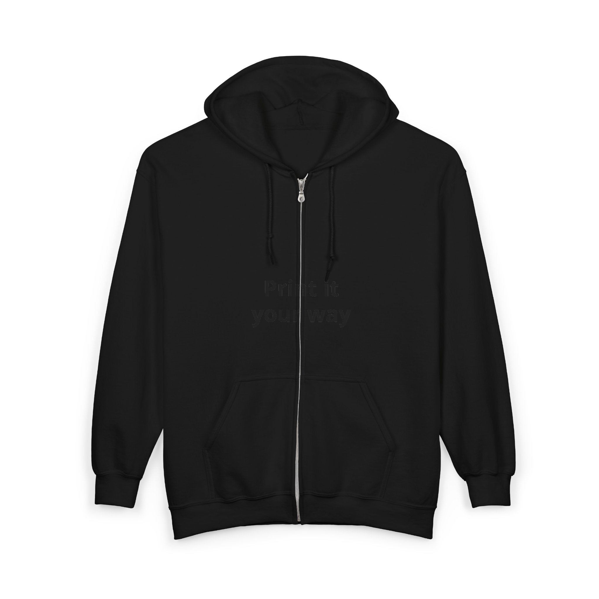 Full Zip Hoodie - Custom Embroidery & Print | Personalize Your Own Text or Design