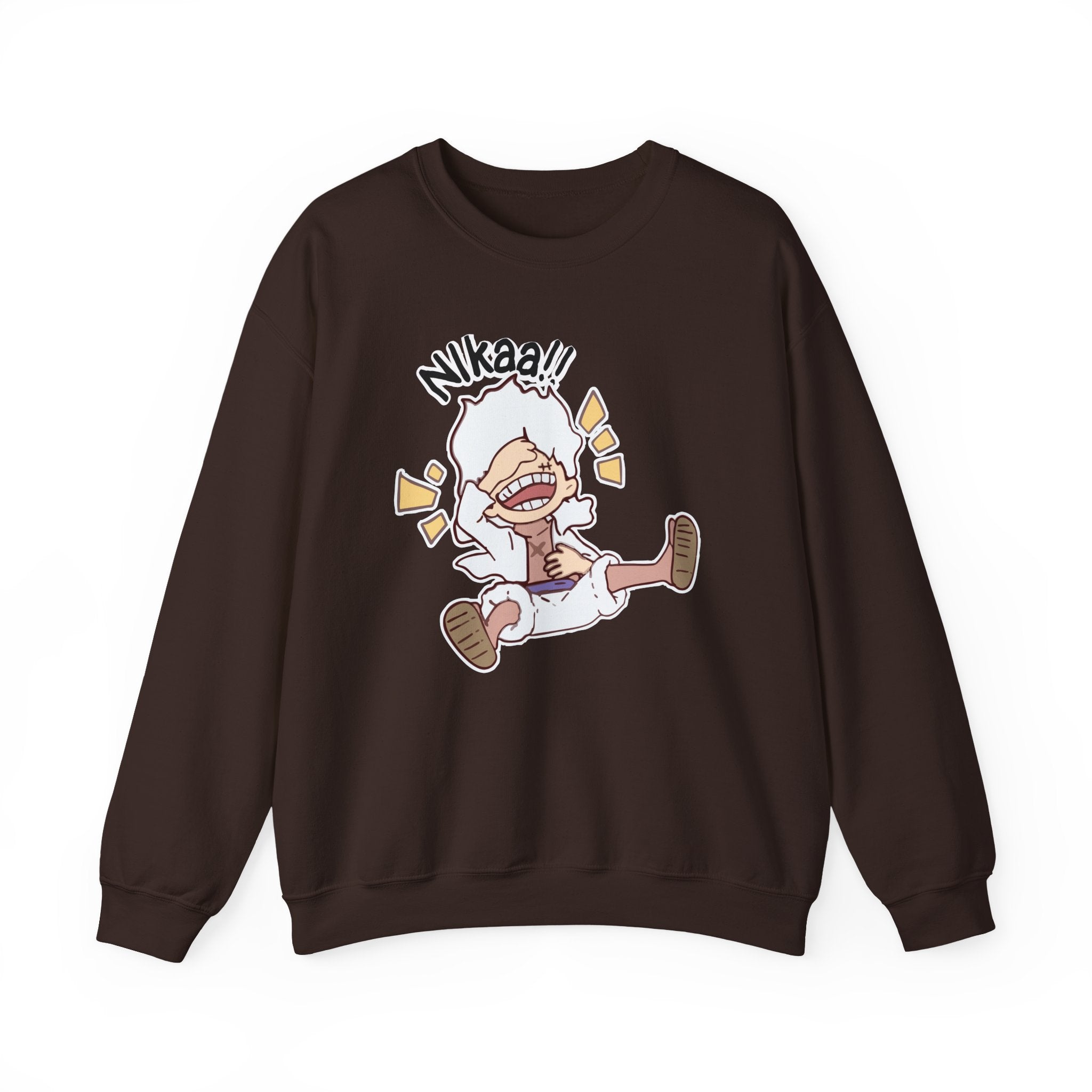 Nikaaa! Cartoon Laugh Crewneck Sweatshirt