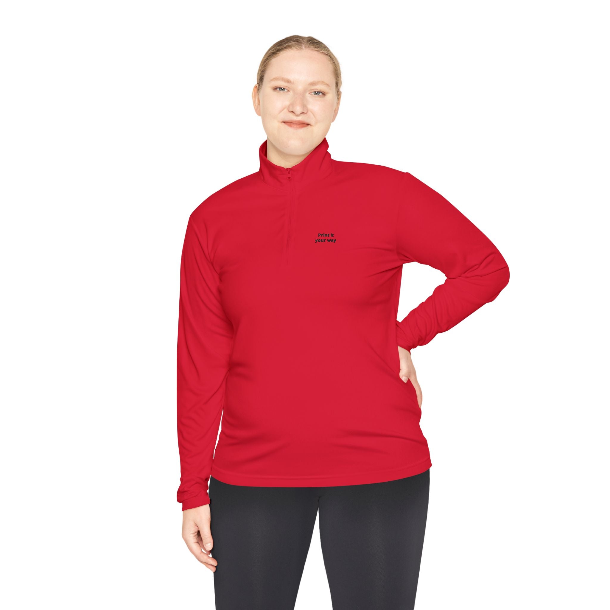 Quarter-Zip Pullover - Custom Text or Logo | Personalize Your Own Chest Print