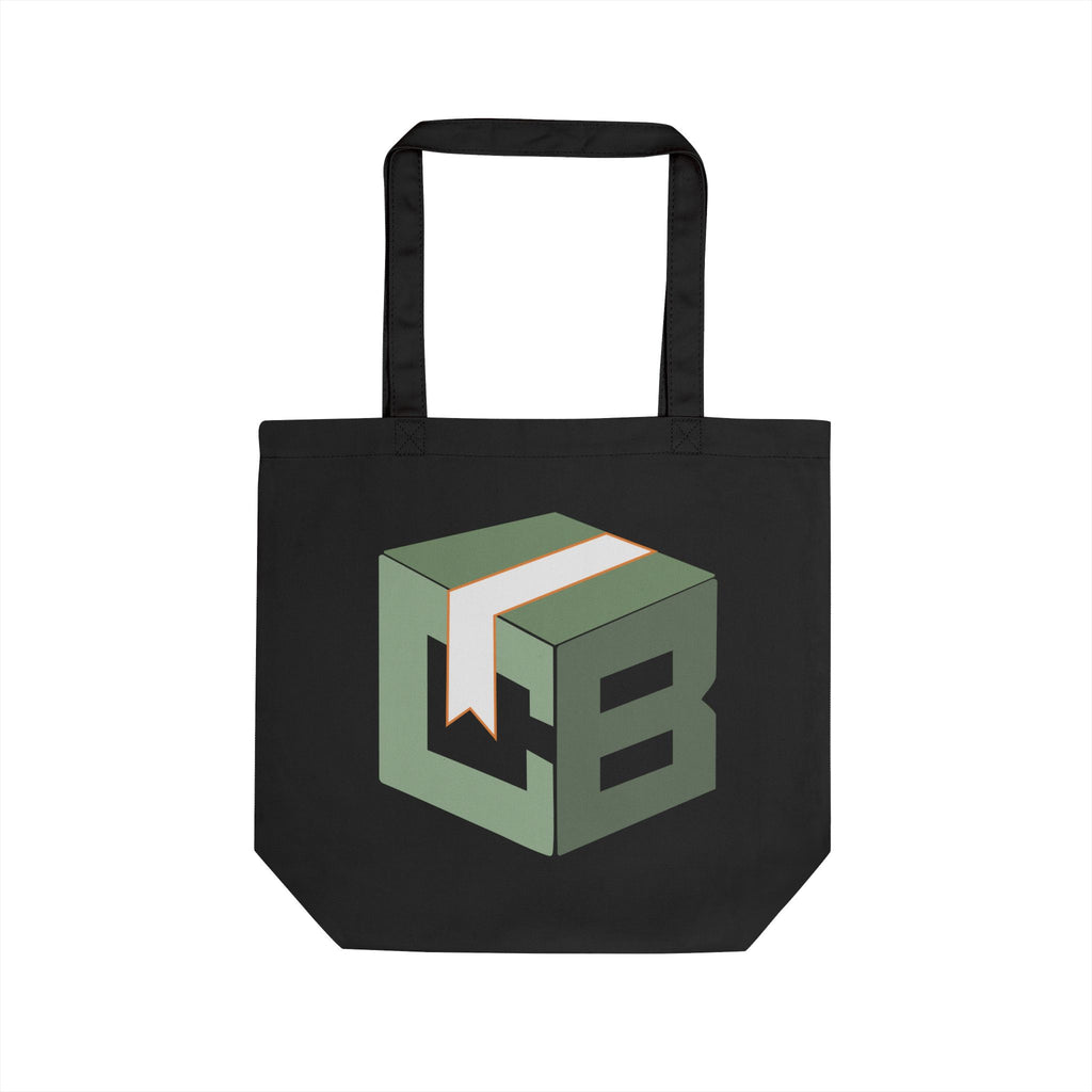 Eco Tote Bag with Green Cube Logo – Reusable Grocery & Market Bag