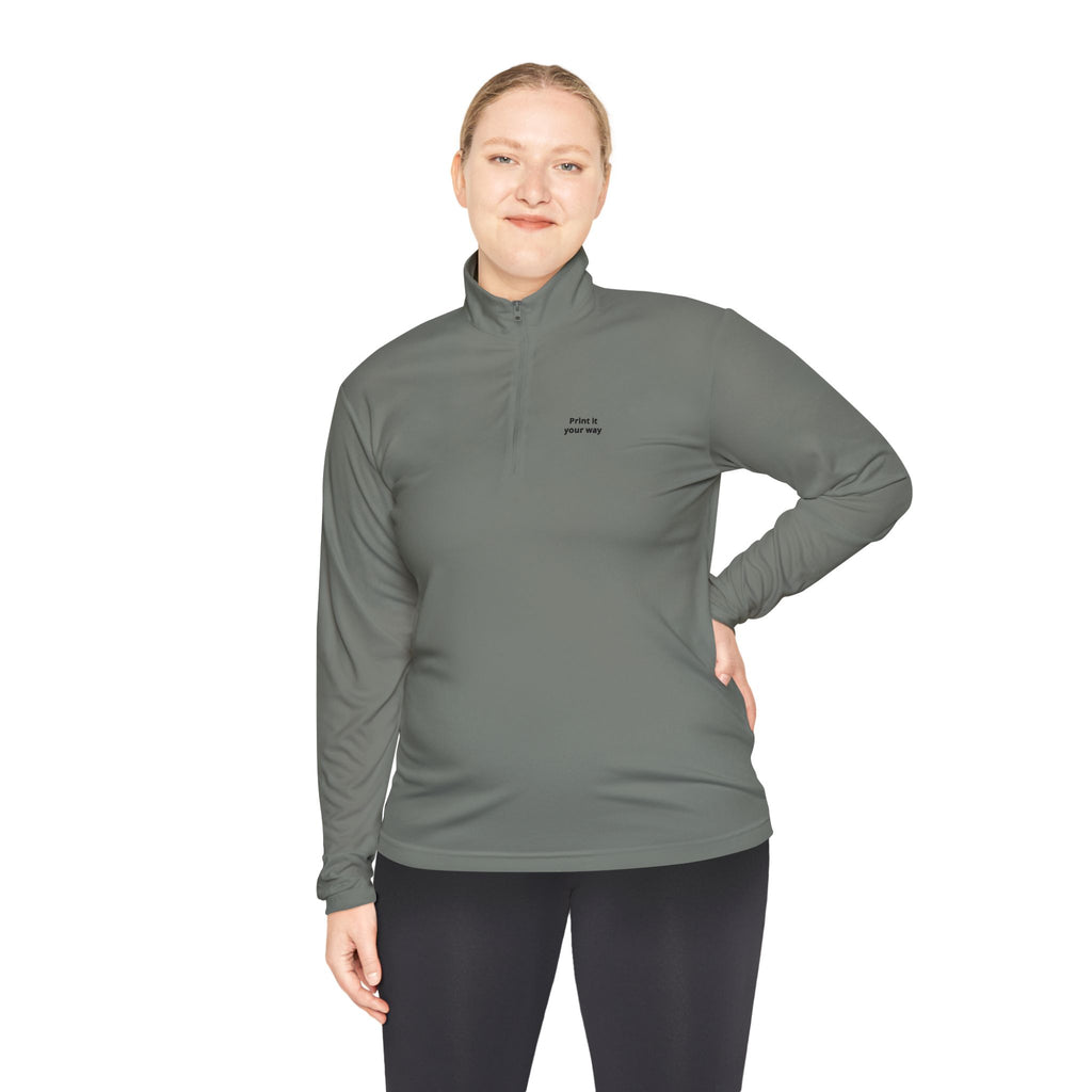Quarter-Zip Pullover - Custom Text or Logo | Personalize Your Own Chest Print