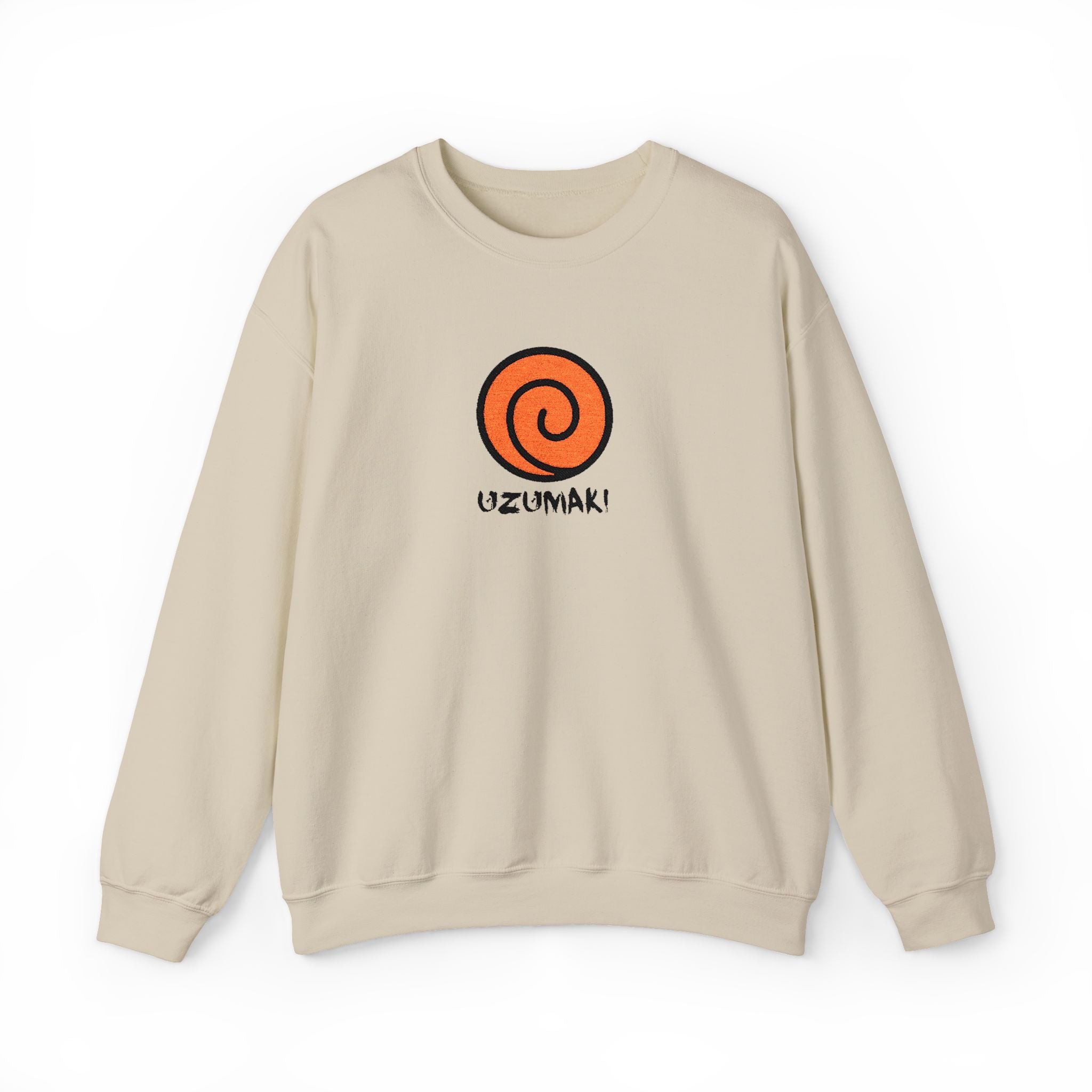 Uzumaki Spiral Crewneck Sweatshirt - Cute Anime-Inspired Logo Crew