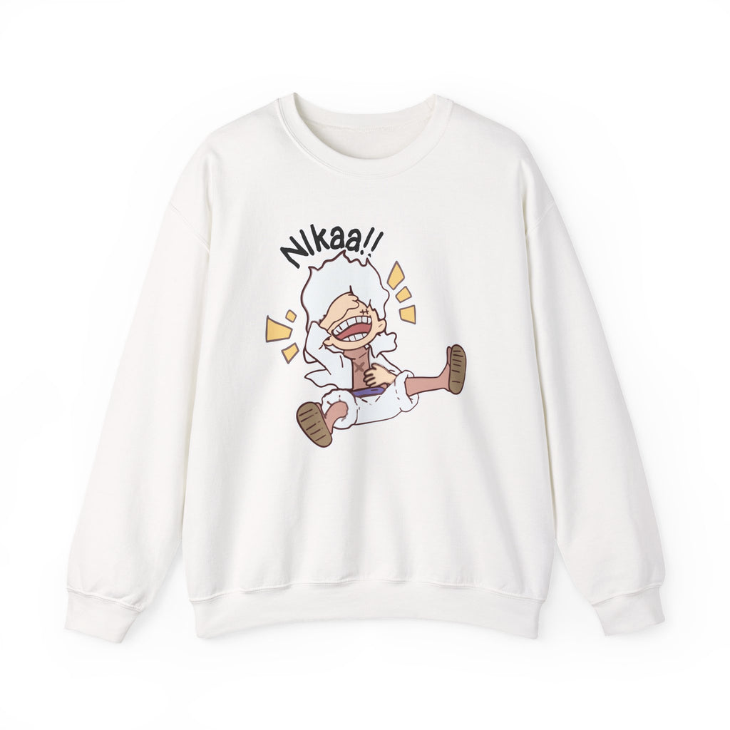 Nikaaa! Cartoon Laugh Crewneck Sweatshirt