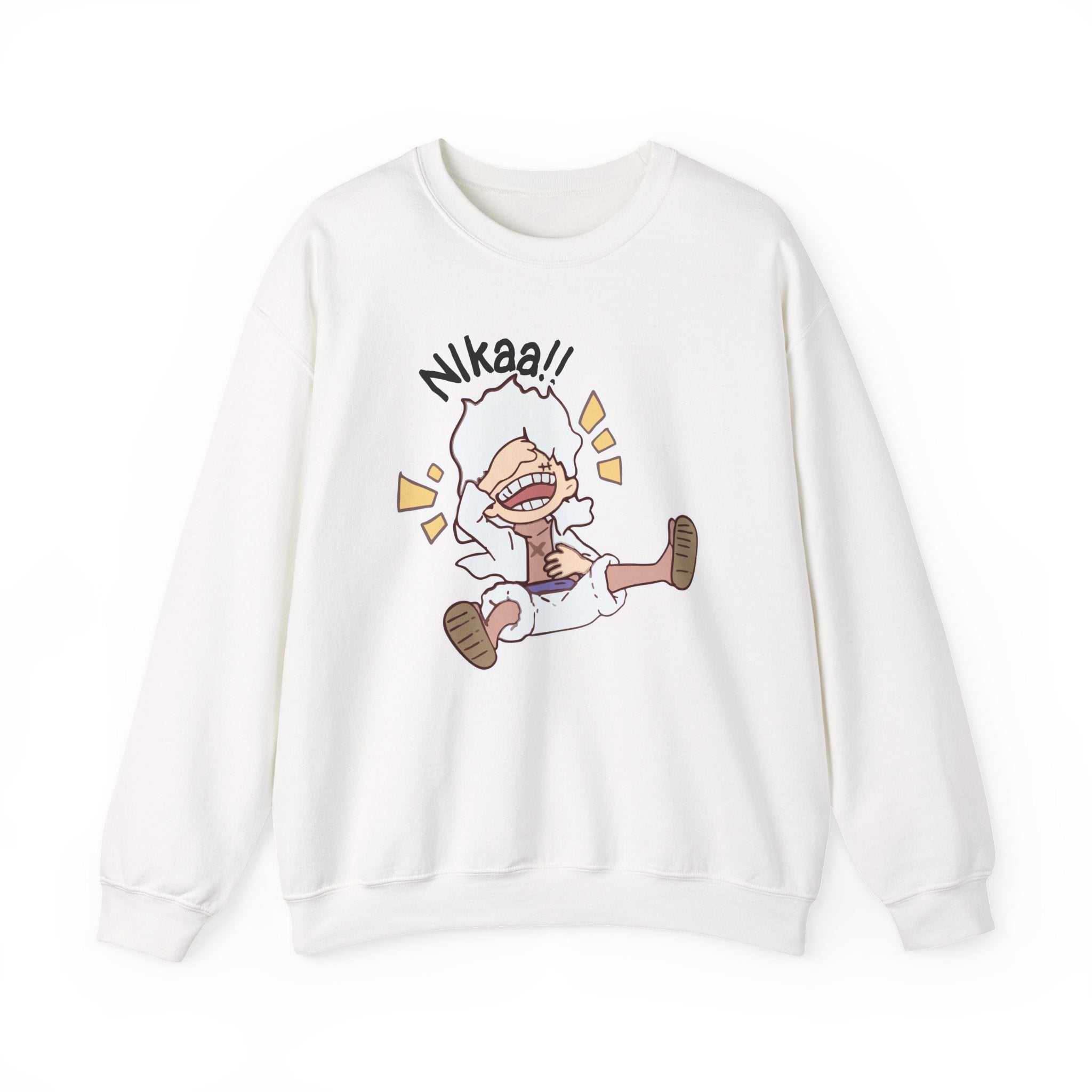 Nikaaa! Cartoon Laugh Crewneck Sweatshirt