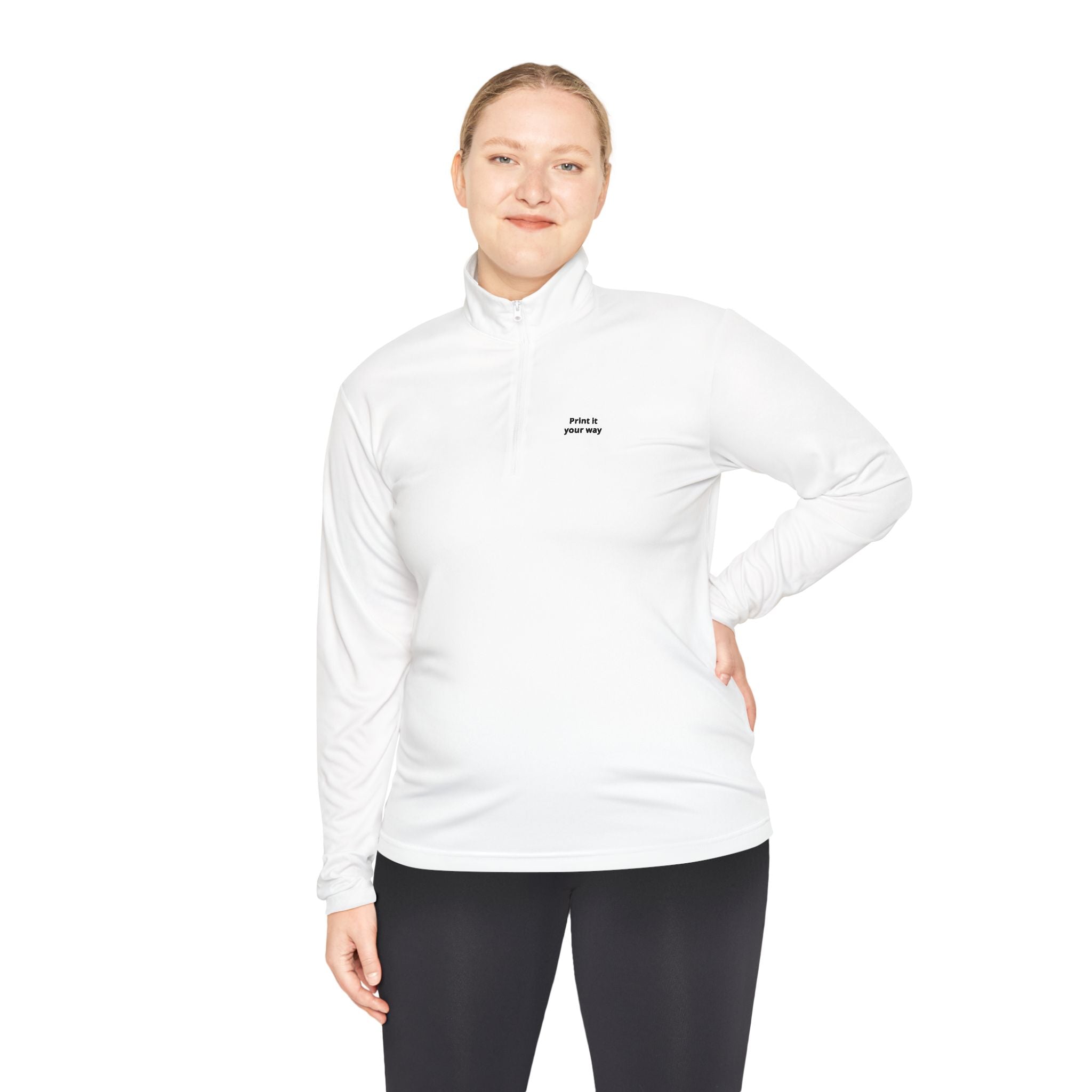 Quarter-Zip Pullover - Custom Text or Logo | Personalize Your Own Chest Print