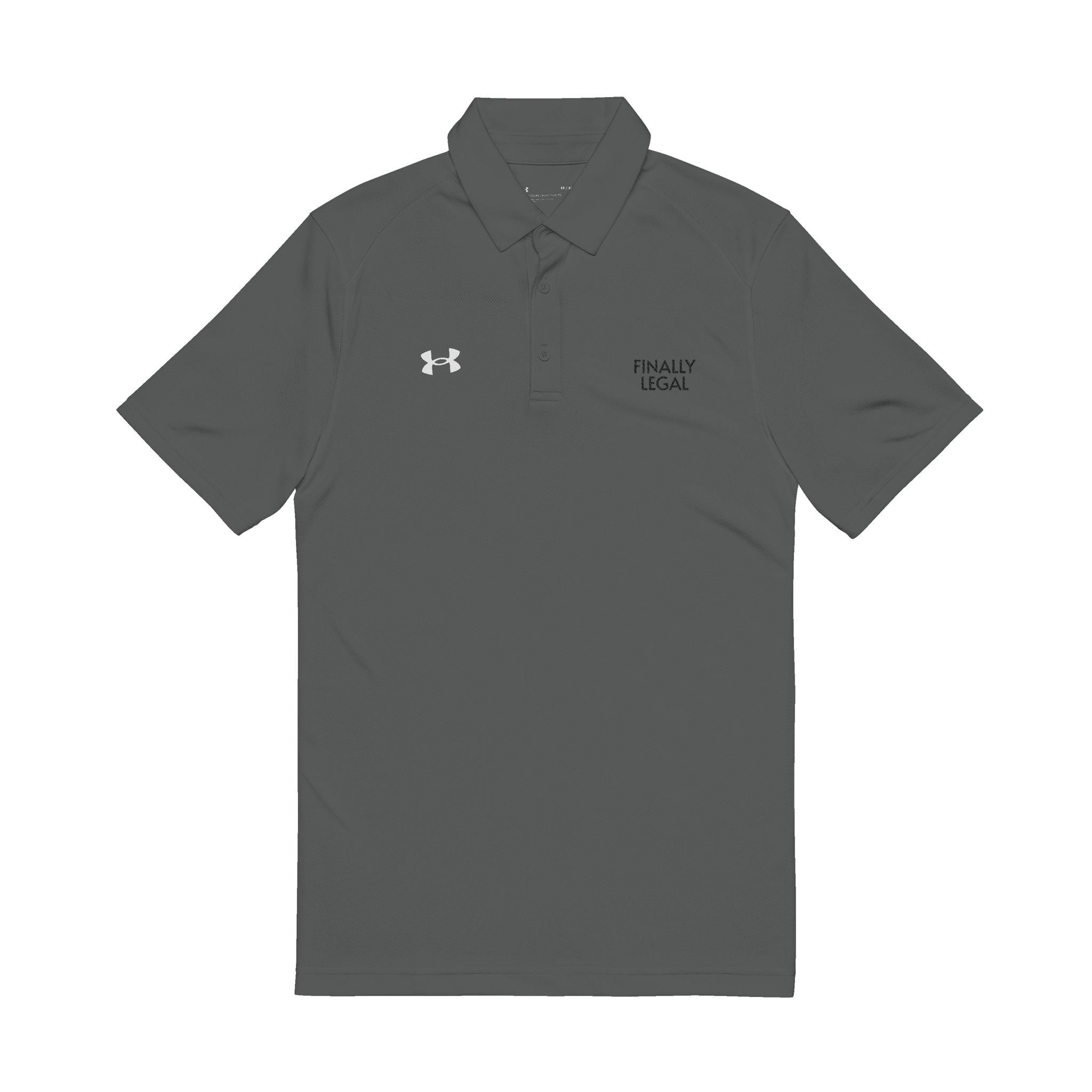 Embroidered 'Finally Legal' Men's Polo Shirt - Performance Golf/Work Polo