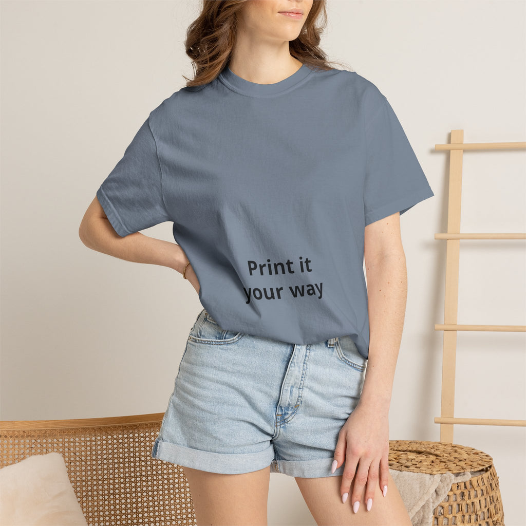Custom Garment-Dyed T-Shirt - Personalize Your Own Text, Photo or Design | Print It Your Way