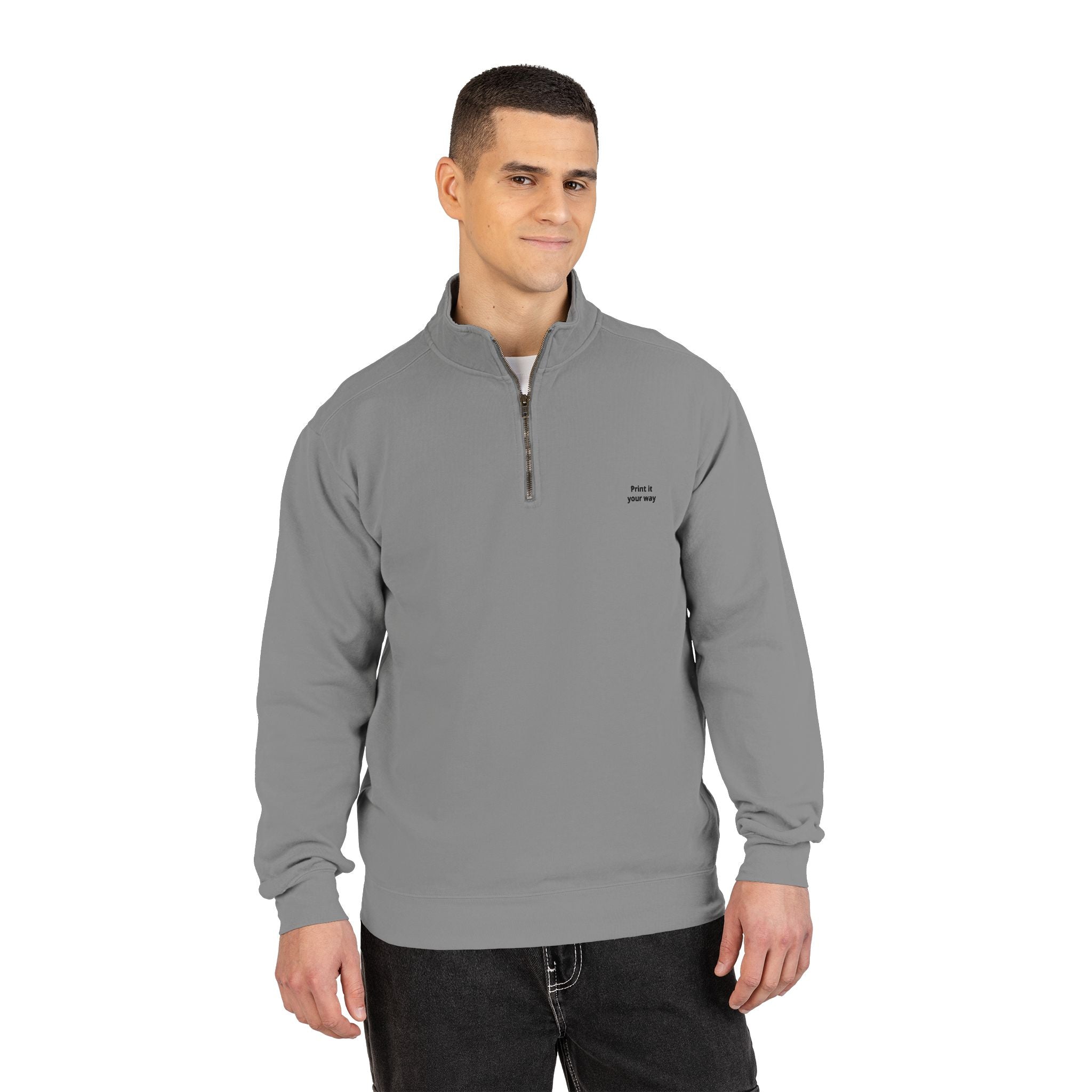 Quarter-Zip Sweatshirt - Custom Print or Text | Personalize Your Own Design