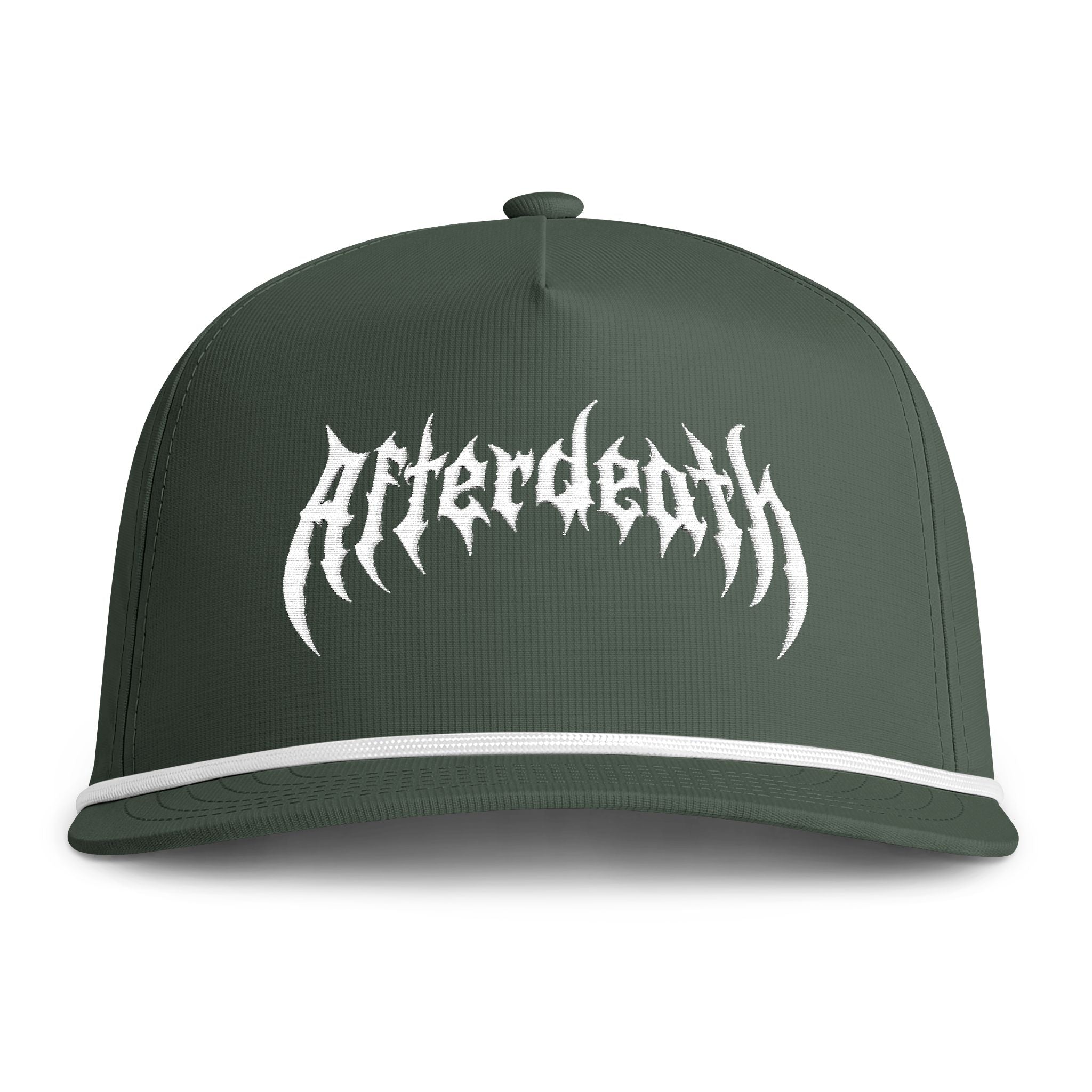 Rope Cap - 'Afterdeath' Distressed Metal Logo Trucker Hat