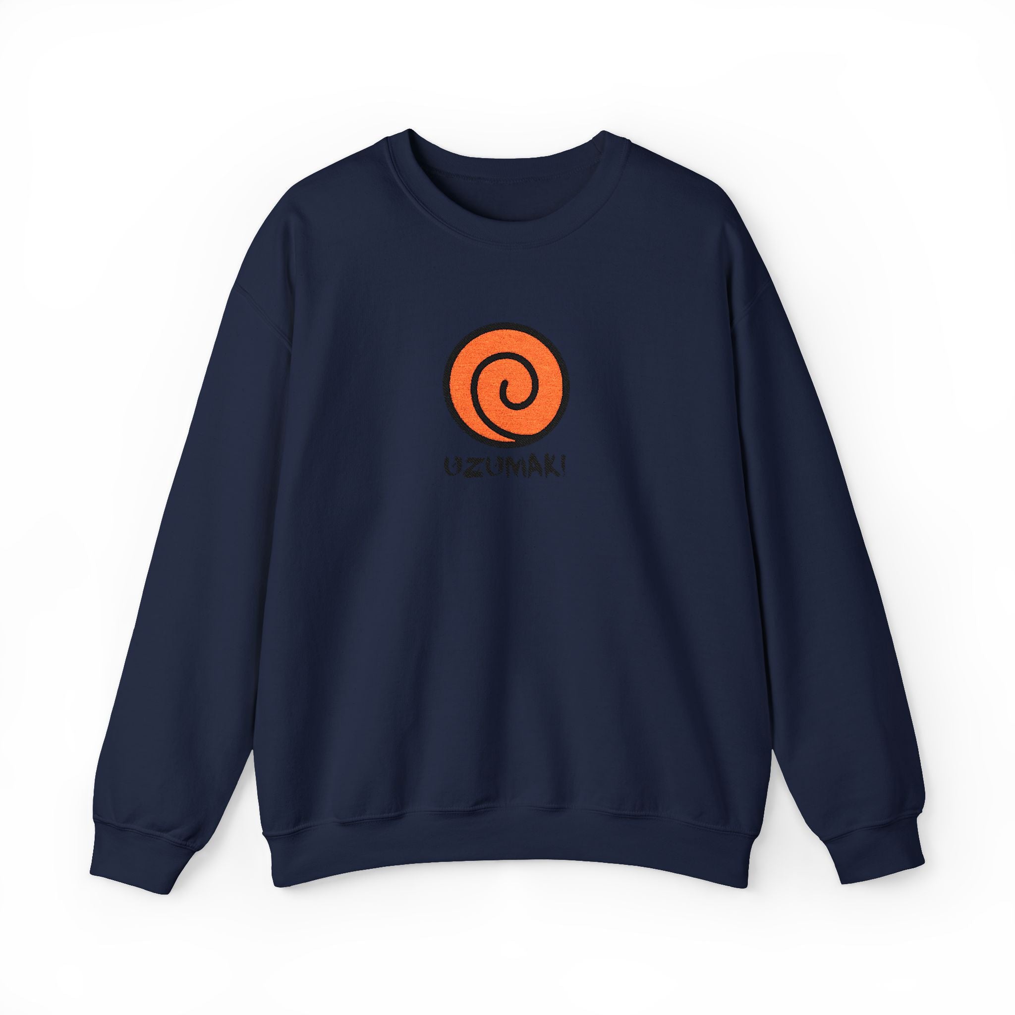 Uzumaki Spiral Crewneck Sweatshirt - Cute Anime-Inspired Logo Crew