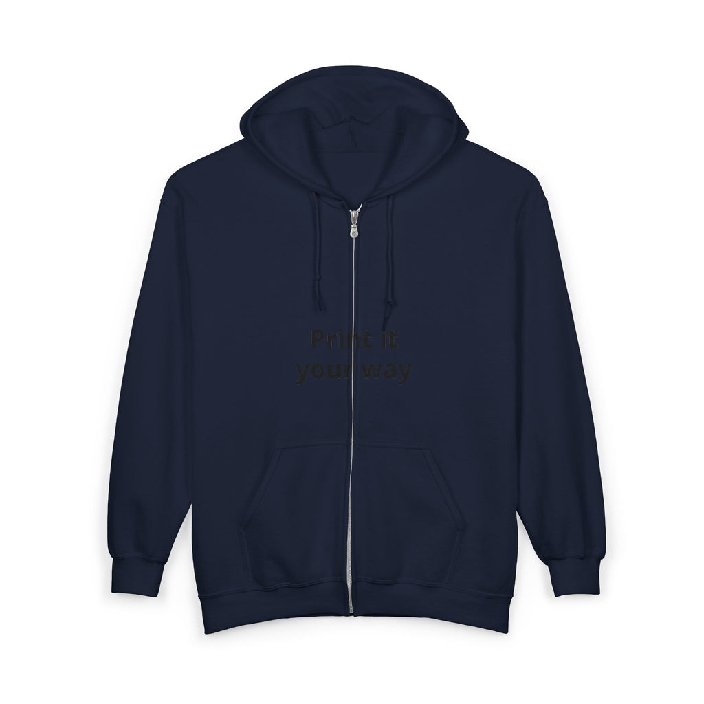 Full Zip Hoodie - Custom Embroidery & Print | Personalize Your Own Text or Design