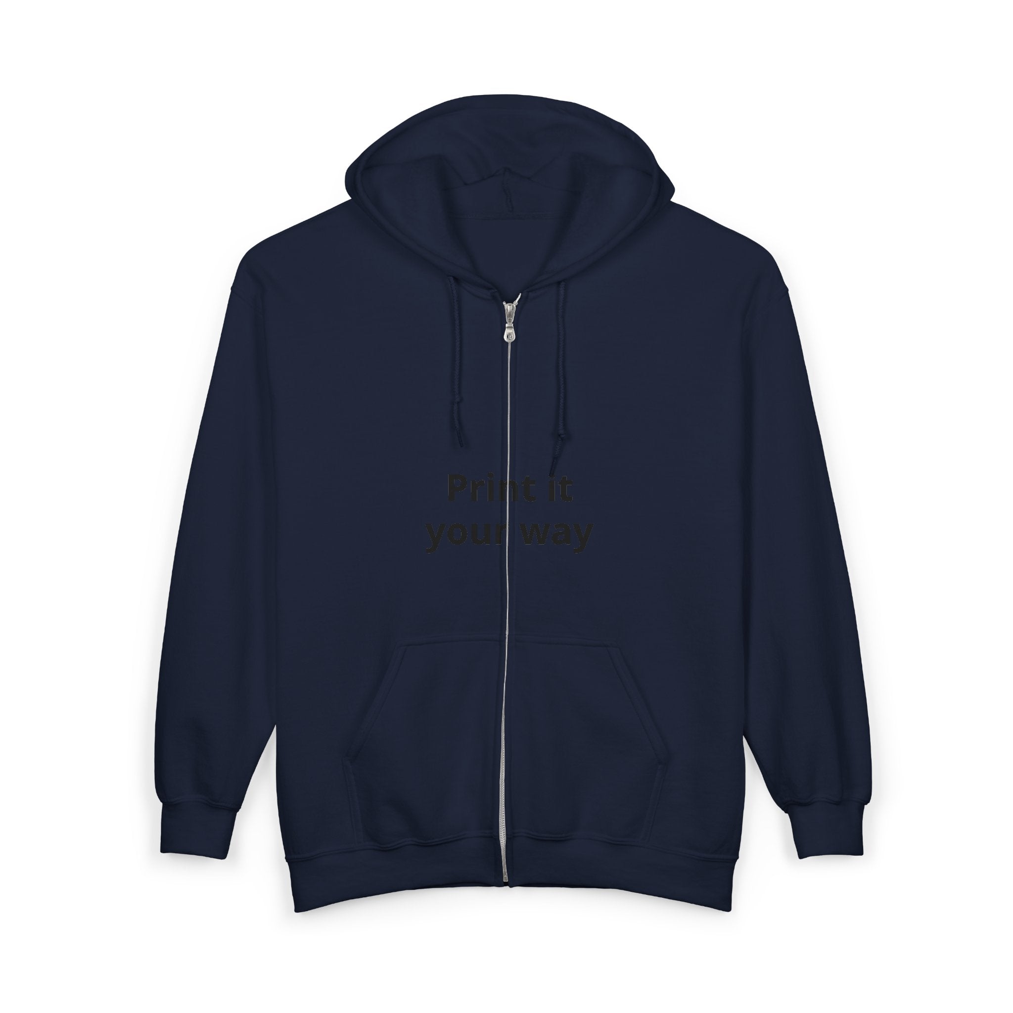 Full Zip Hoodie - Custom Embroidery & Print | Personalize Your Own Text or Design
