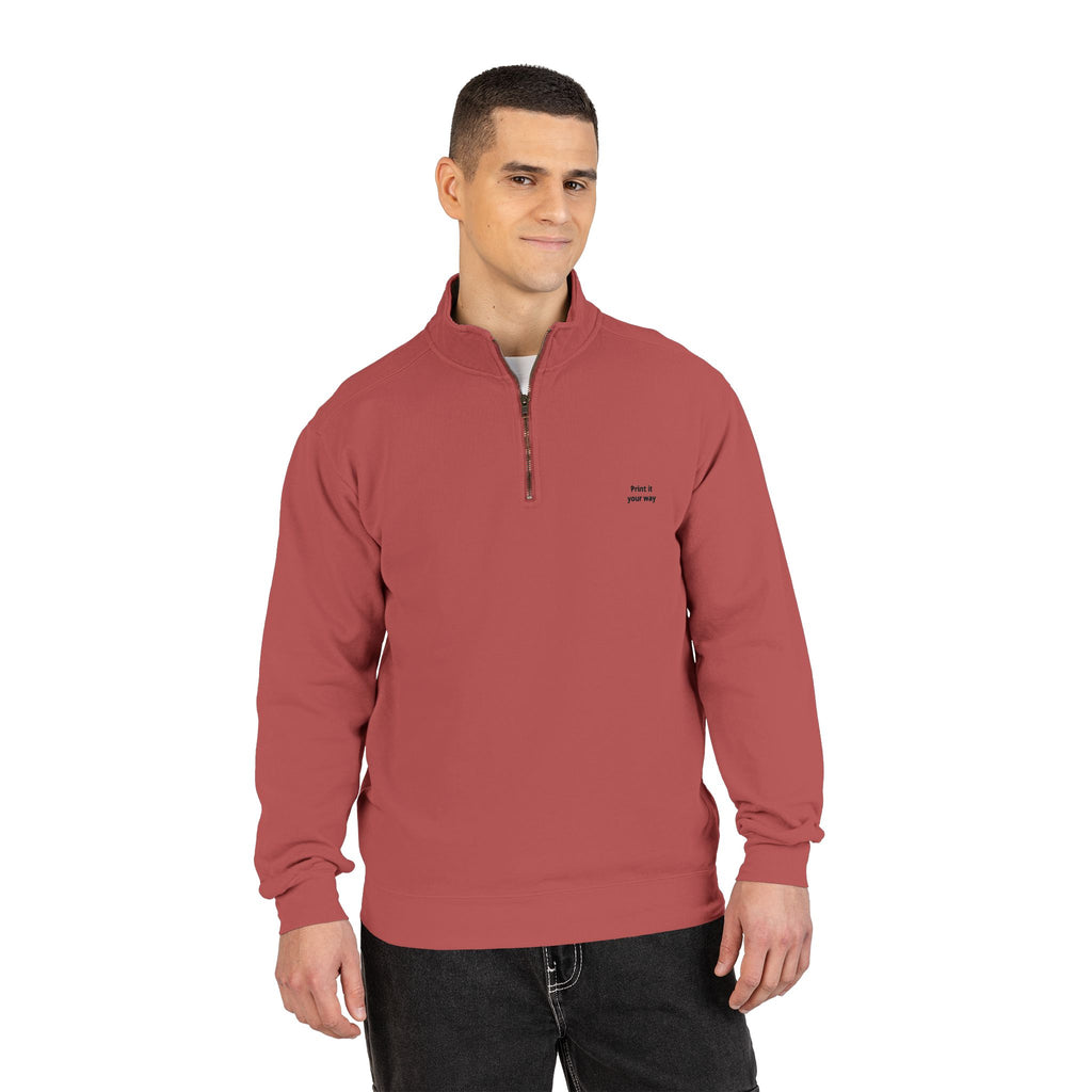 Quarter-Zip Sweatshirt - Custom Print or Text | Personalize Your Own Design
