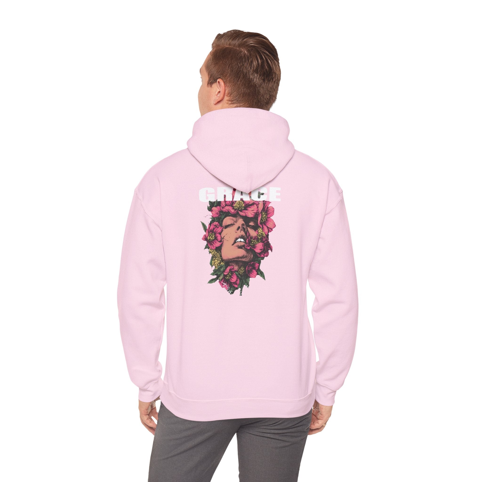 Grace Floral Hoodie - Women's Aesthetic Flower Face Pullover