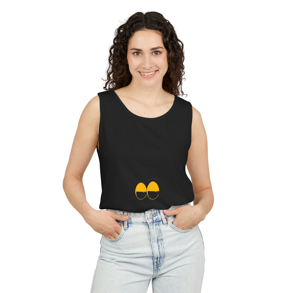 Sleepy Eyes Tank Top - Custom Text Graphic Tank | Personalize Your Own Message