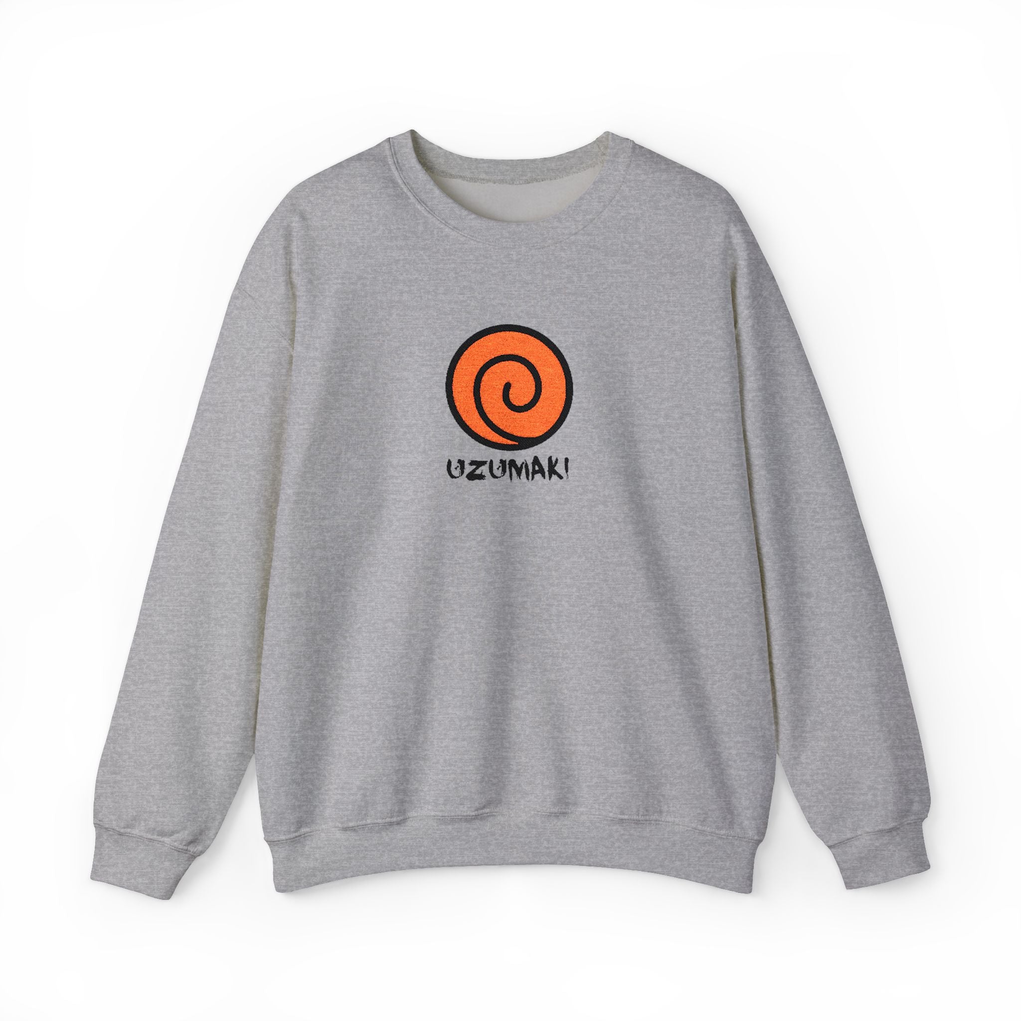 Uzumaki Spiral Crewneck Sweatshirt - Cute Anime-Inspired Logo Crew
