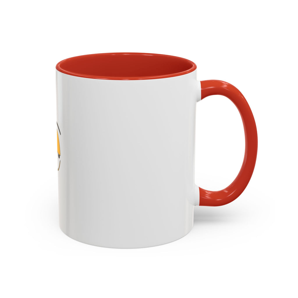 Skeptical Eyes Accent Coffee Mug - Funny Rolling Eyes Emoji Mug