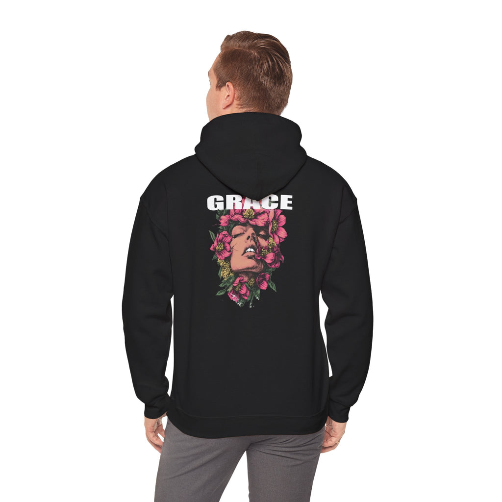 Grace Floral Hoodie - Women's Aesthetic Flower Face Pullover