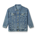 Denim Jacket - Classic Women's Oversized Jean Jacket (Subtle Back Print)