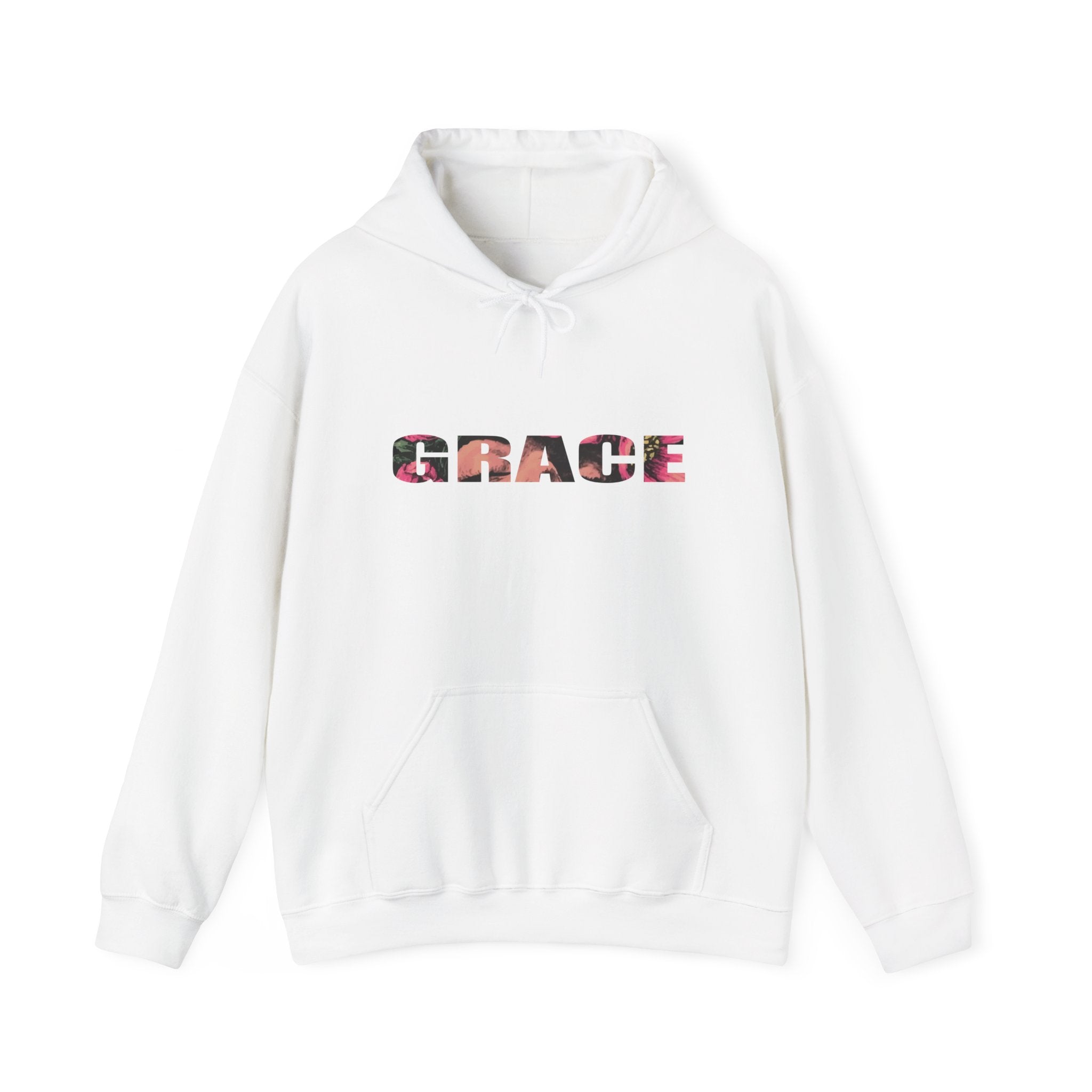 Grace Floral Hoodie - Women's Aesthetic Flower Face Pullover