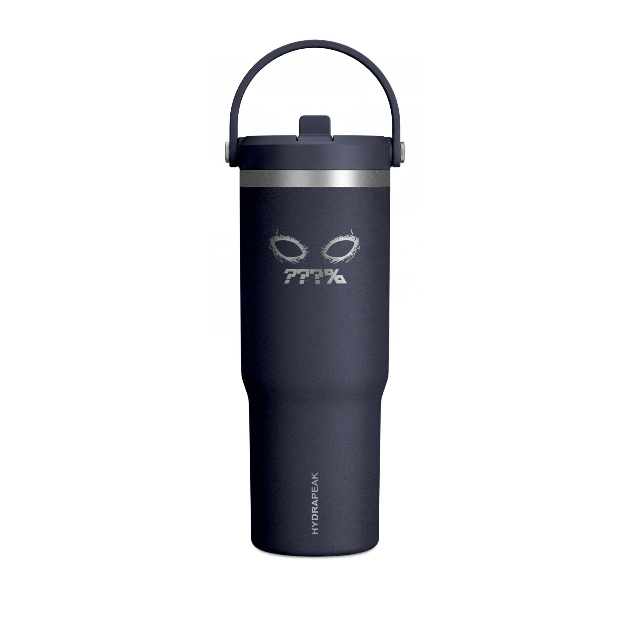 Nomad 32oz Tumbler — Matte Black 'PPT%' Minimalist Travel Mug with Sunglasses Icon
