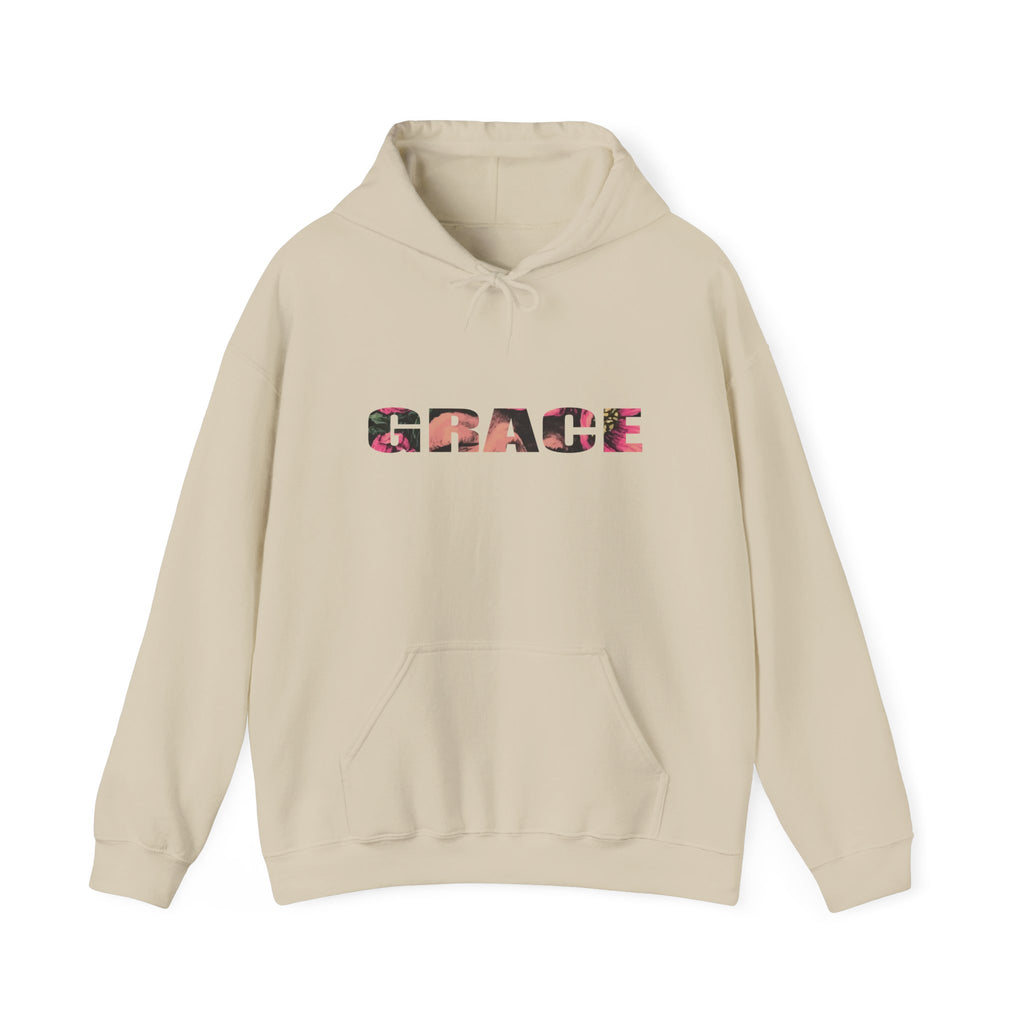 Grace Floral Hoodie - Women's Aesthetic Flower Face Pullover