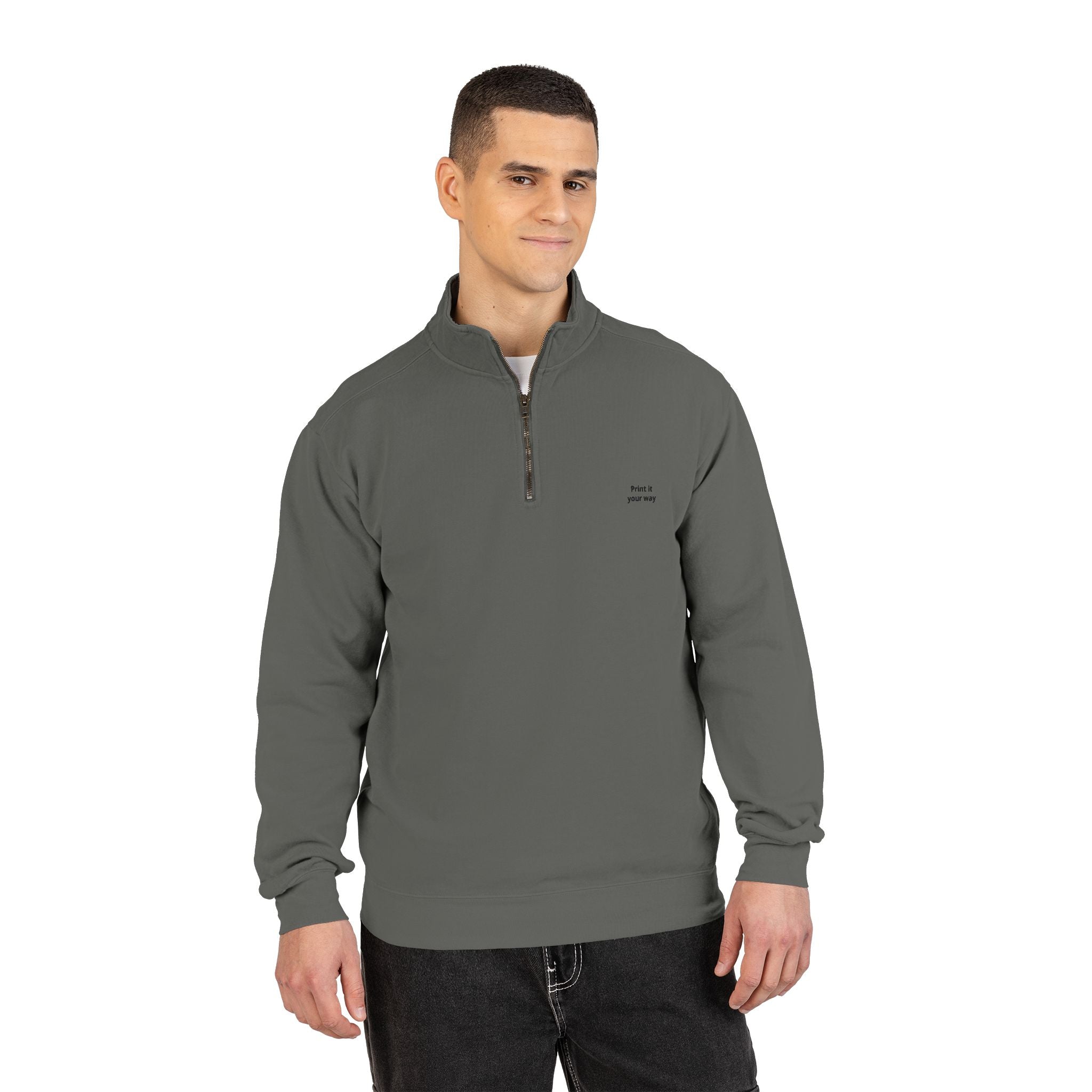 Quarter-Zip Sweatshirt - Custom Print or Text | Personalize Your Own Design