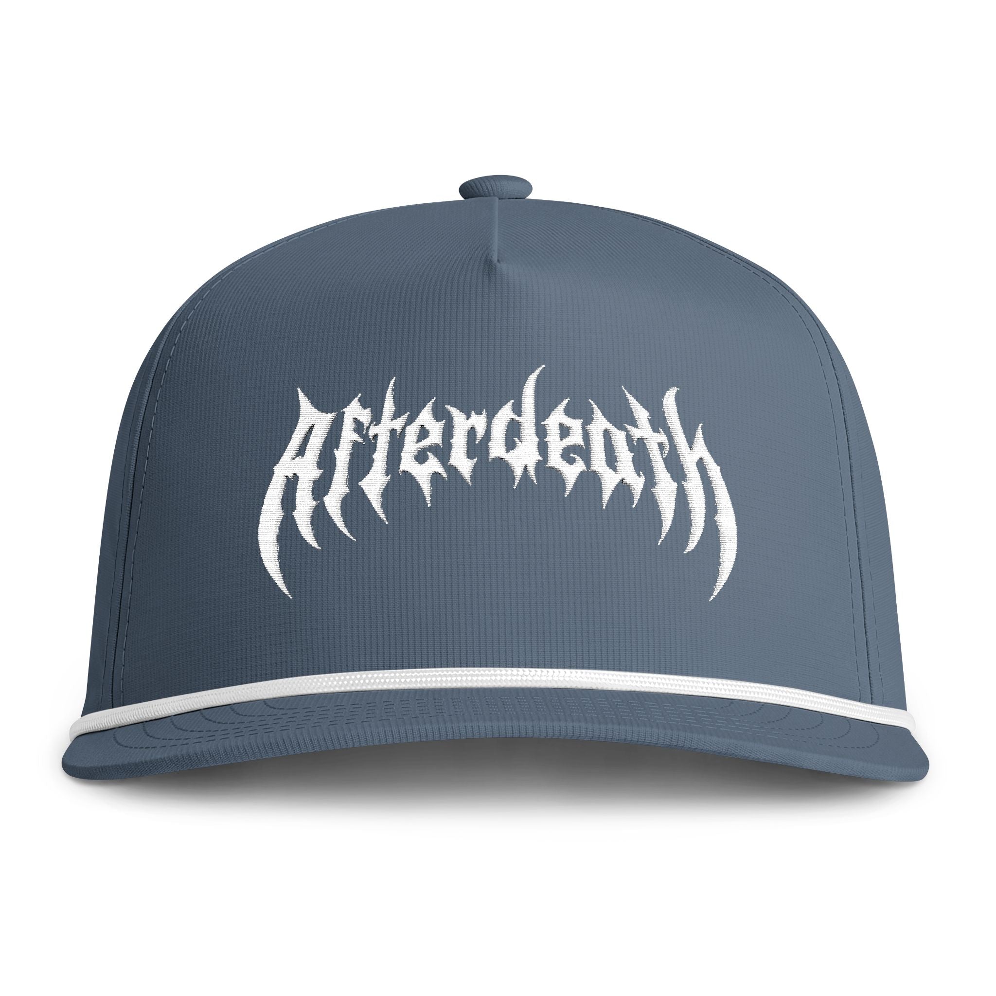 Rope Cap - 'Afterdeath' Distressed Metal Logo Trucker Hat