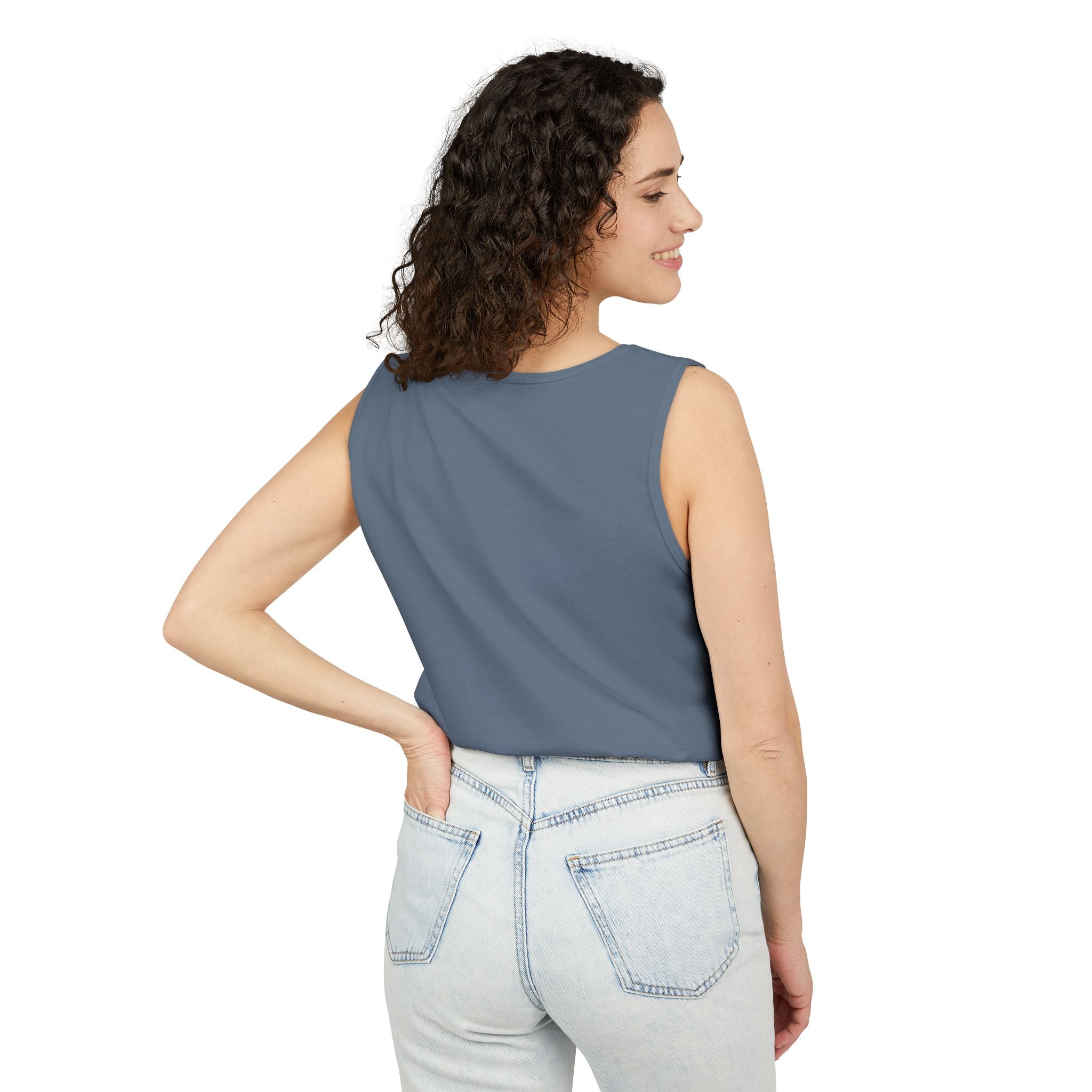 Sleepy Eyes Tank Top - Custom Text Graphic Tank | Personalize Your Own Message